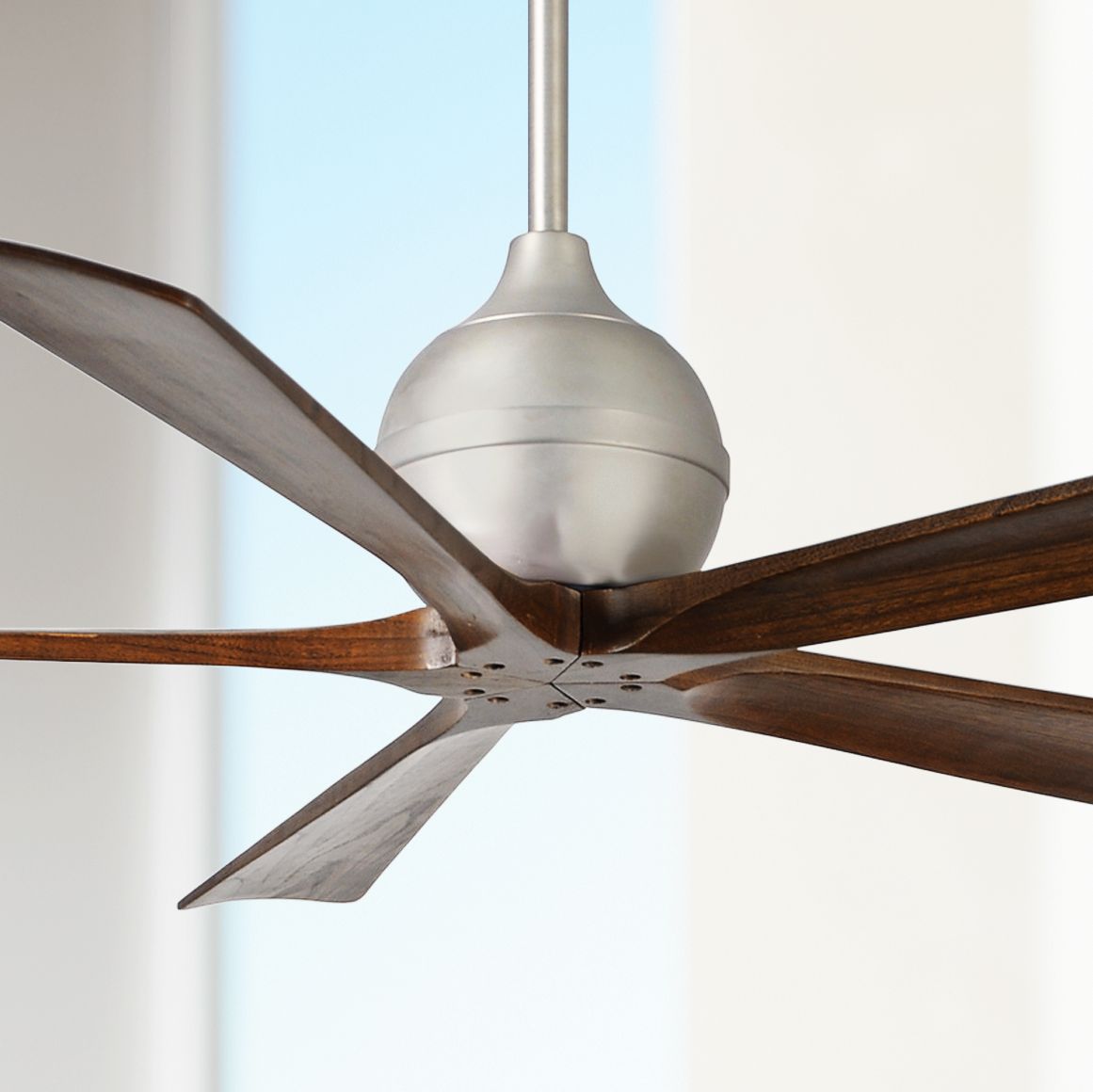 60" Matthews Irene-5 Brushed Nickel Ceiling Fan
