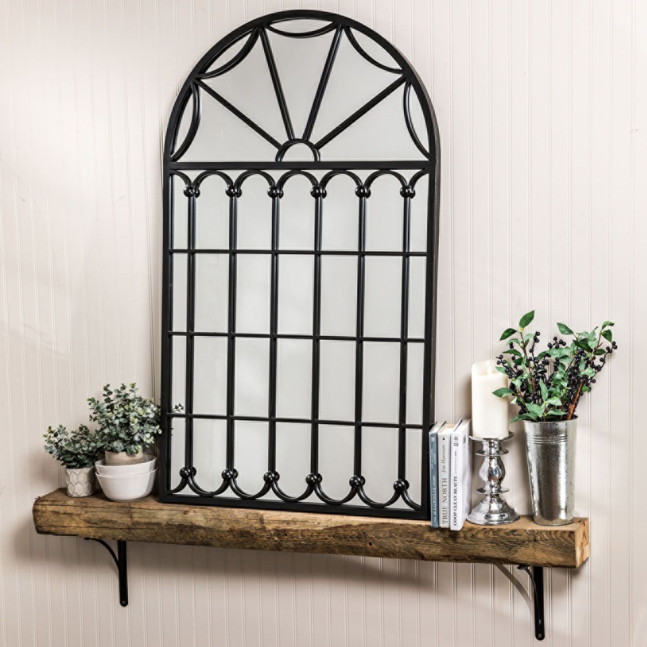 Cooper Classics Marcey Matte Black 30x50 Wall Mirror