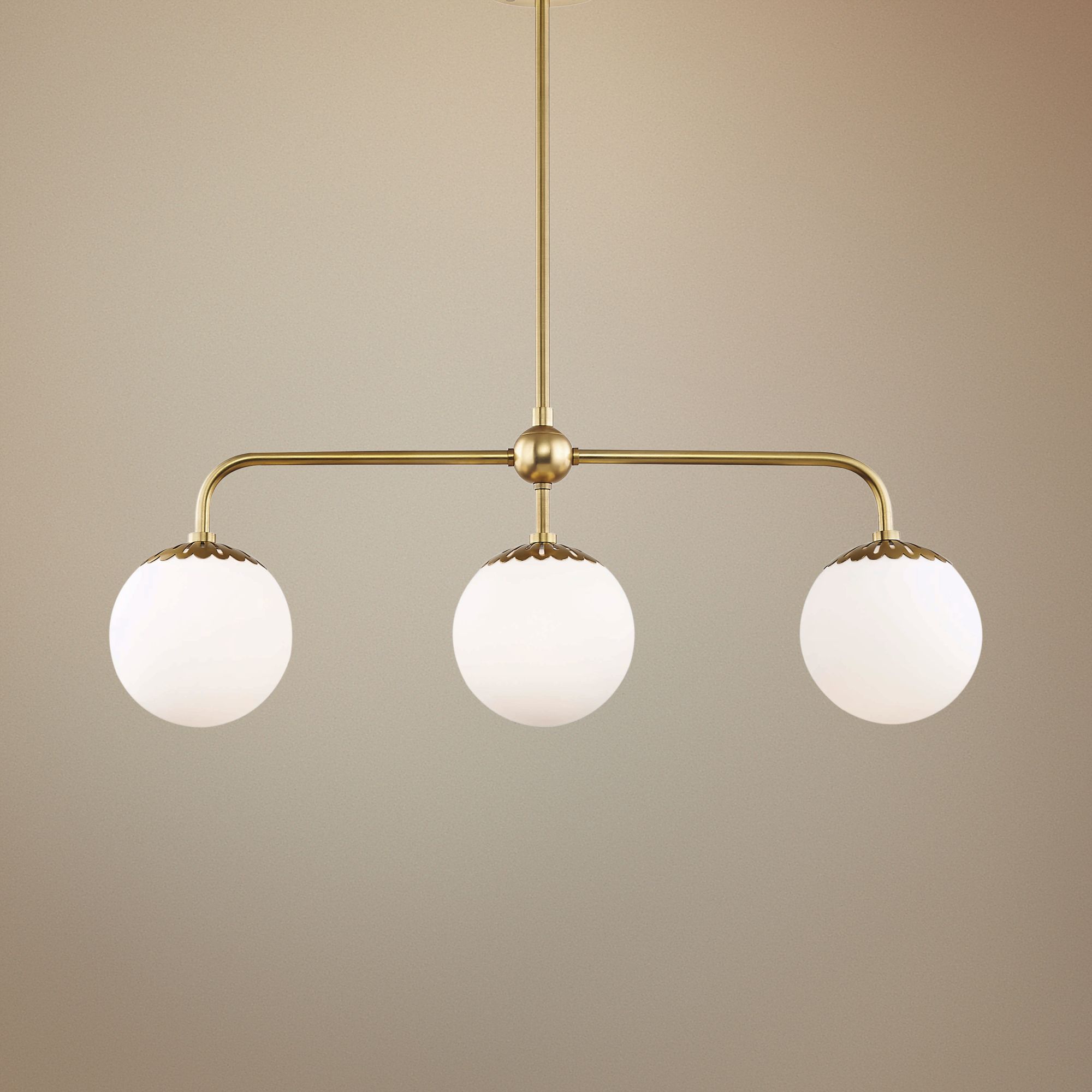 Mitzi Paige 37" Wide Aged Brass Kitchen Island Light Pendant