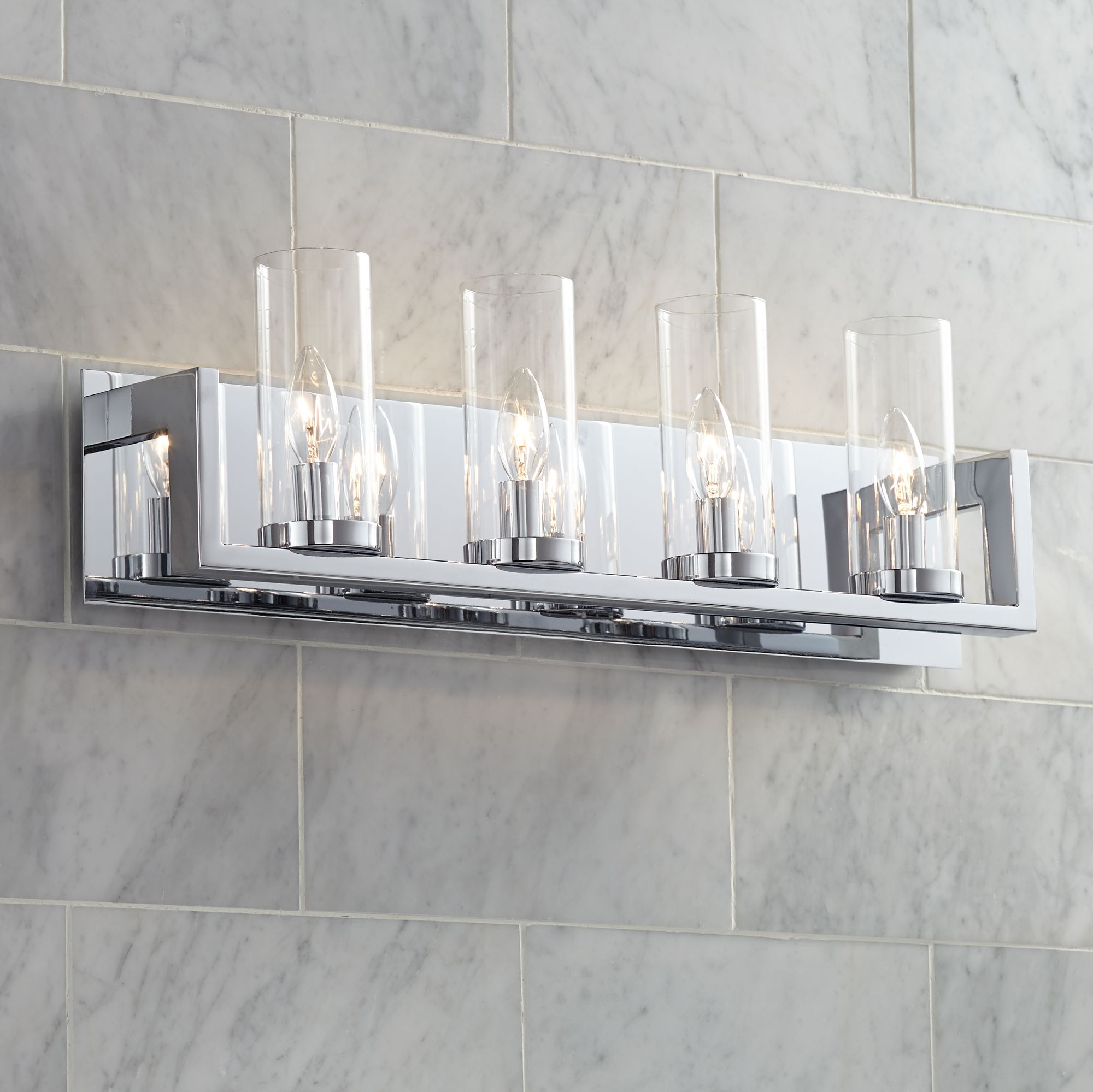 Possini Euro Alexius 25" Wide Chrome 4-Light Bath Light