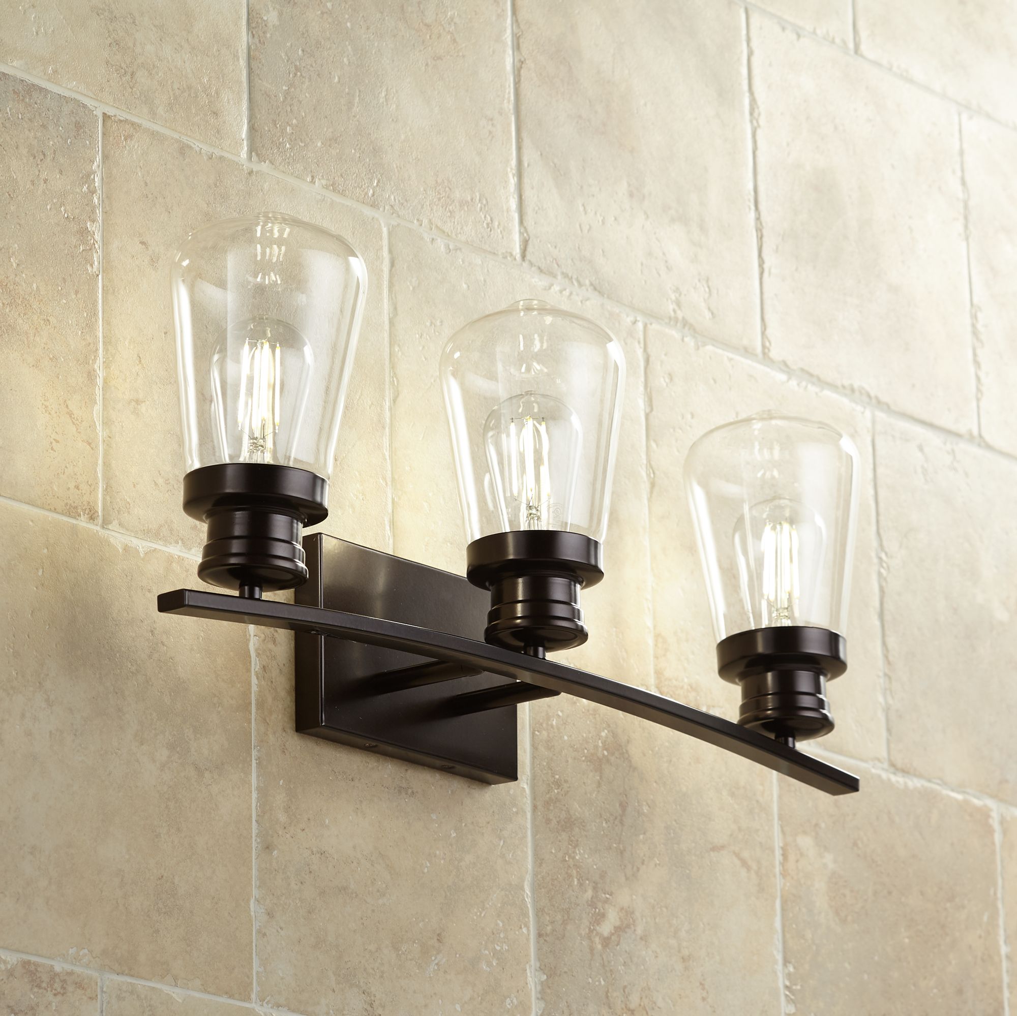 Possini Euro Kalina 24" Wide Tiger Bronze 3-Light Bath Light