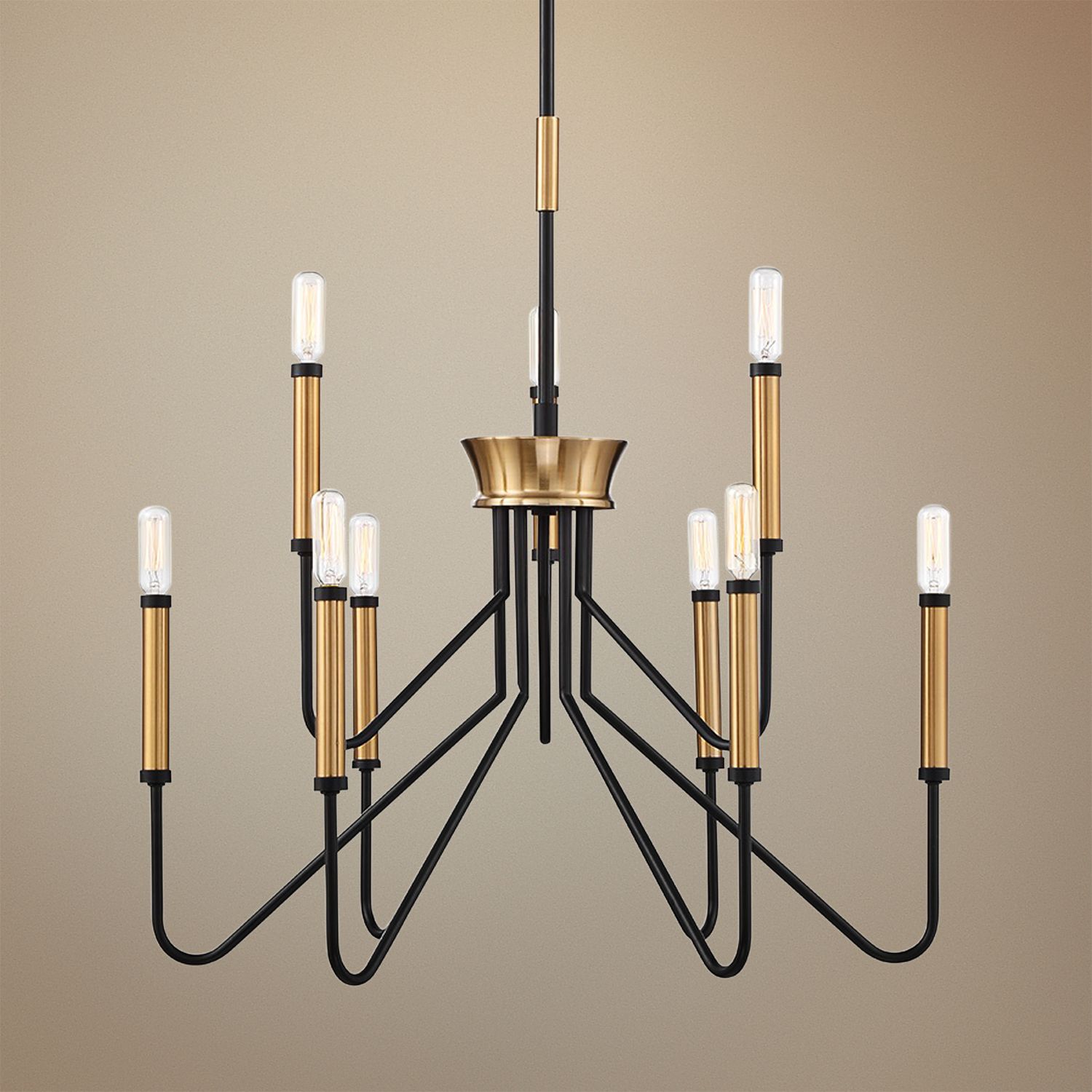 Eurofase Rado 24 3/4" Wide Black 9-Light 2-Tier Chandelier