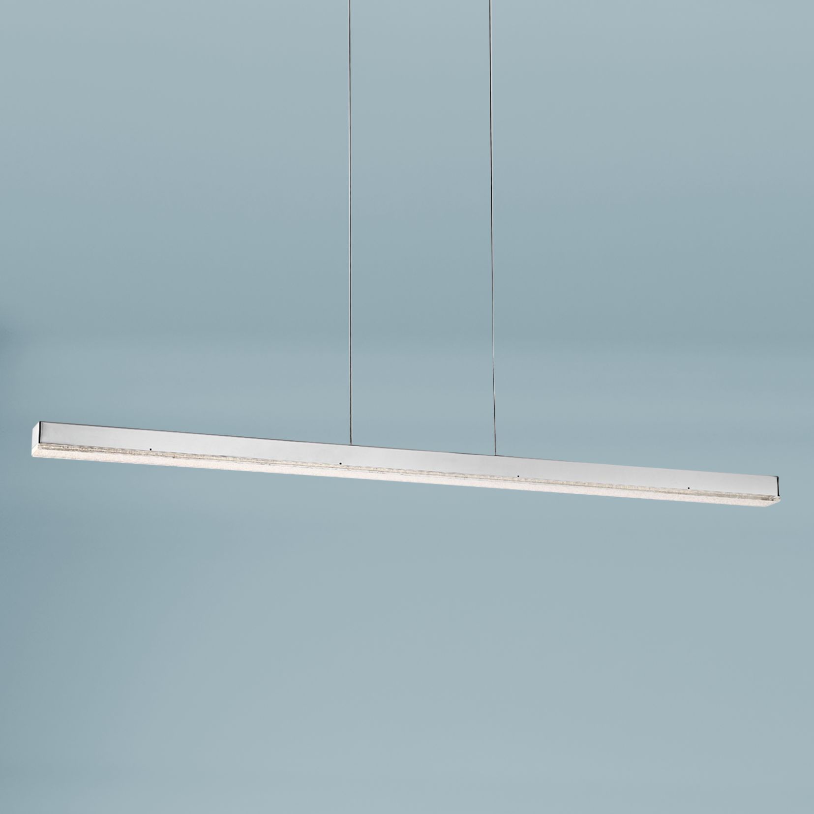 Santi 48 1/2" Wide Chrome LED Kitchen Island Light Pendant