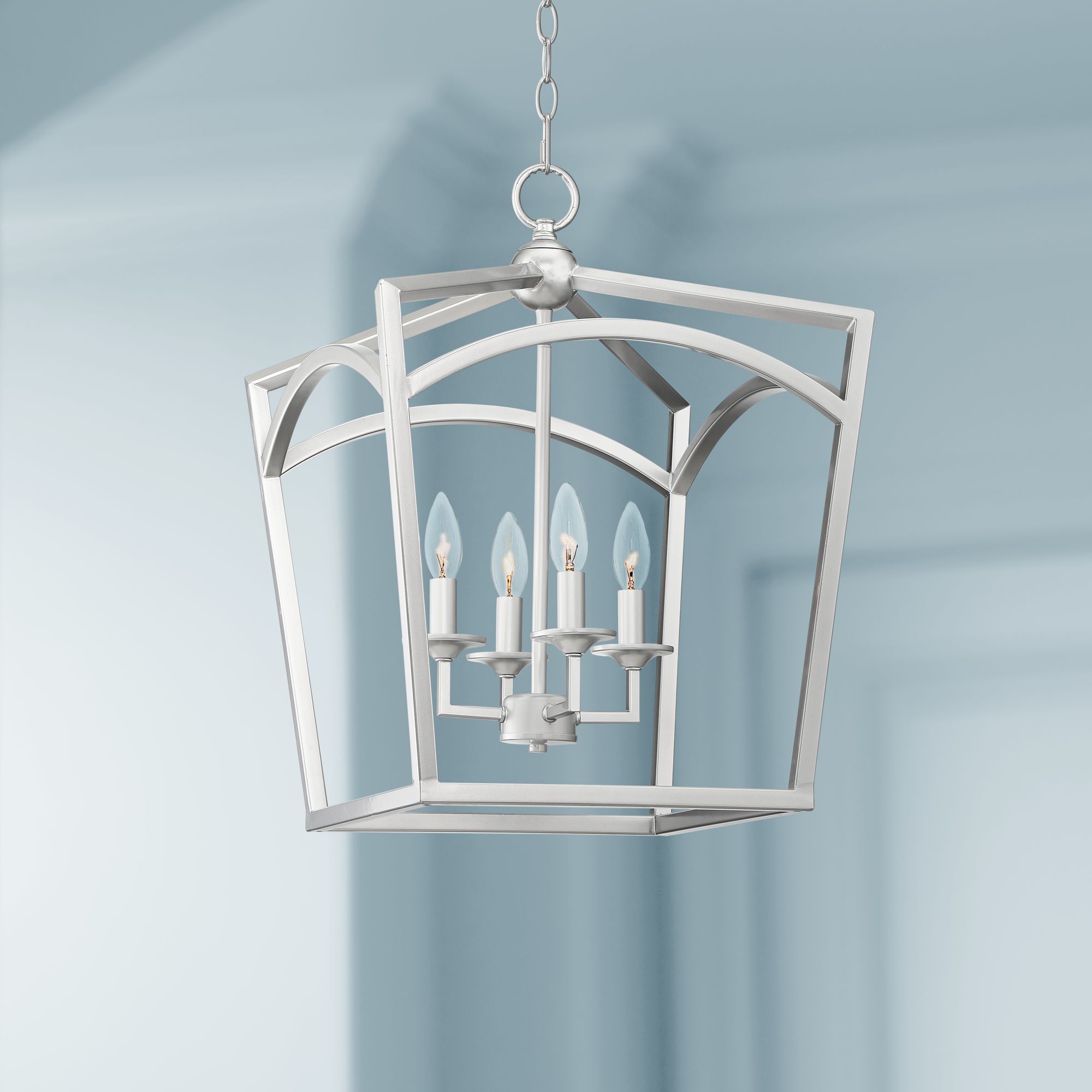 Wilmington 16" Wide Brushed Nickel 4-Light Foyer Pendant