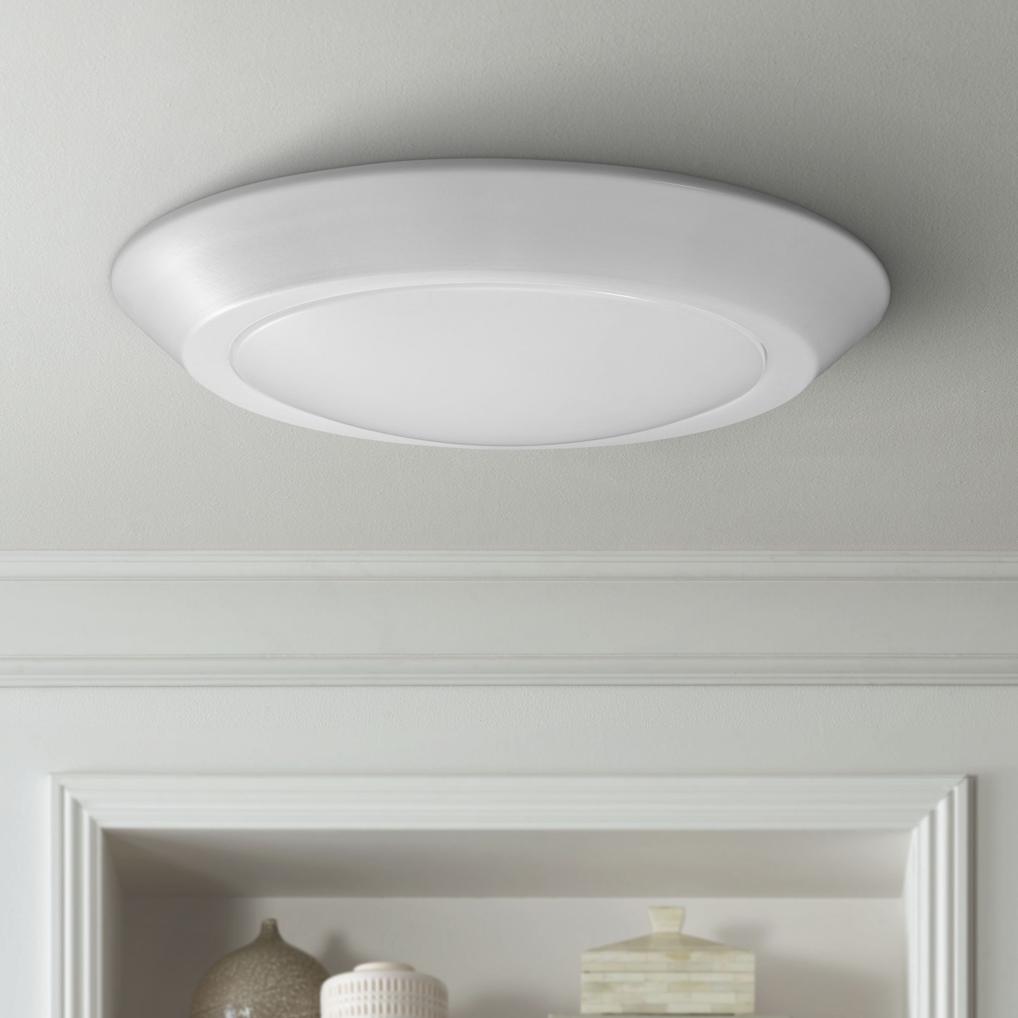 Satco Nuvo Lighting 7 1/4"W White 3000K LED Ceiling Light