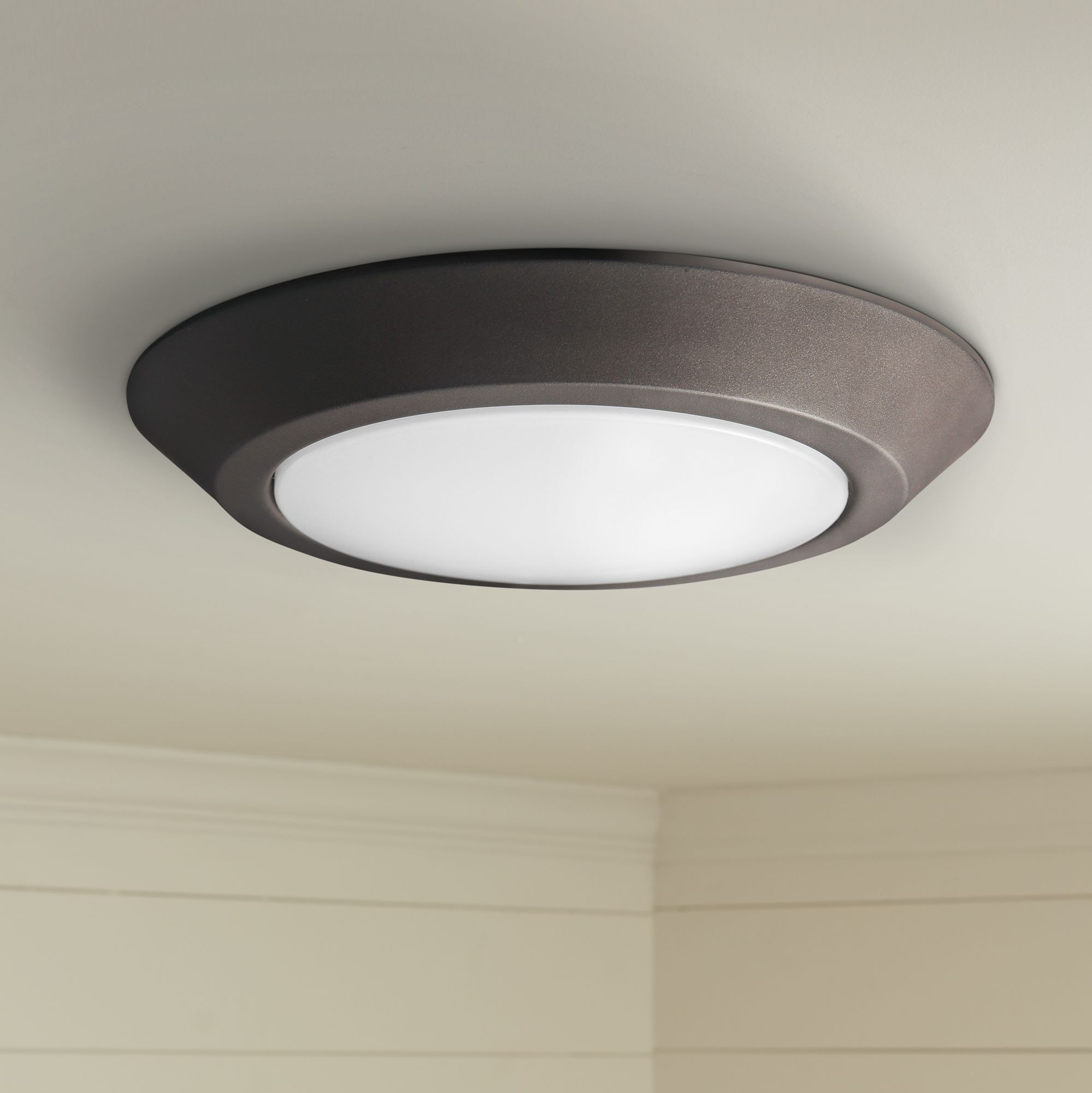 Satco Nuvo Lighting 7 1/4" Wide Bronze LED Ceiling Light