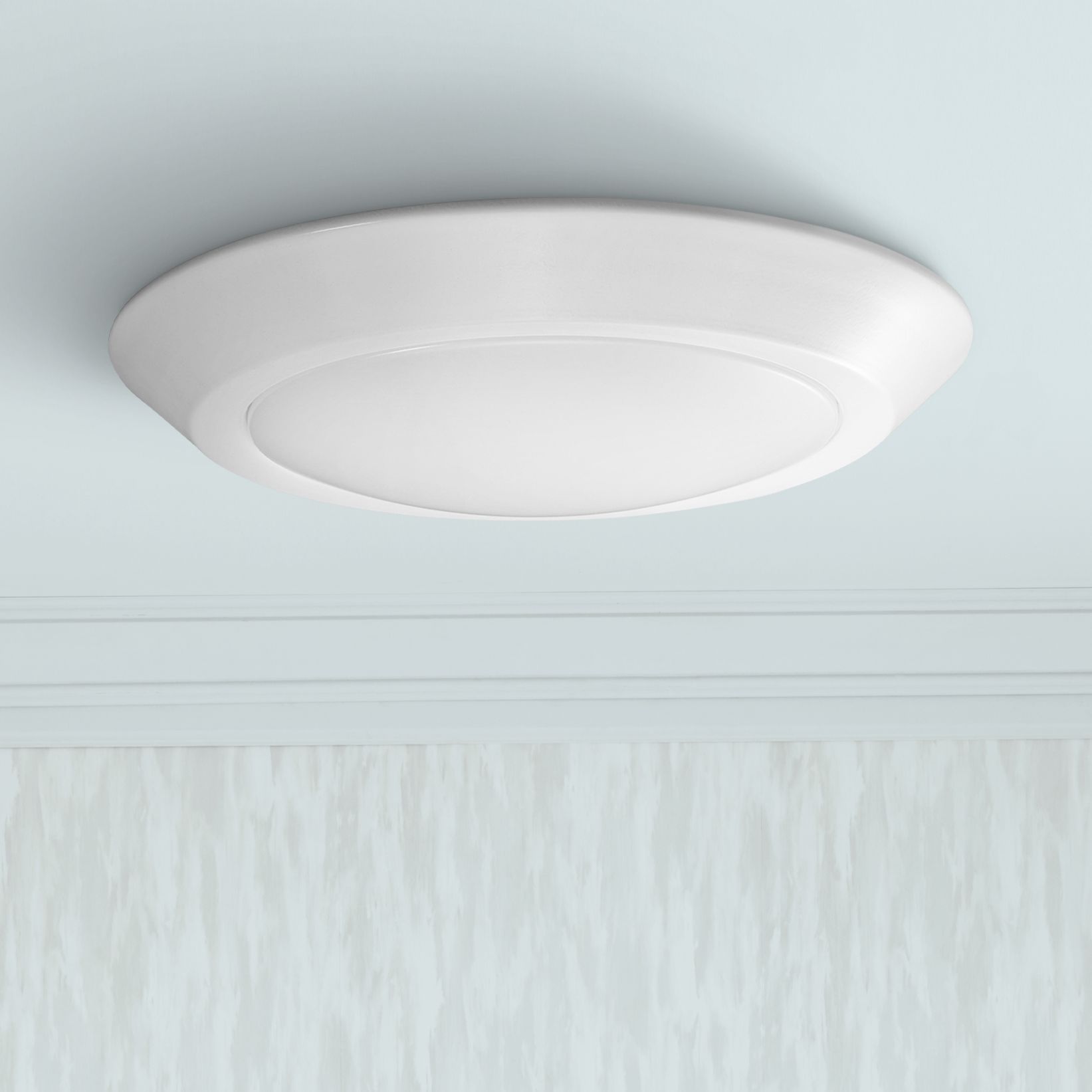 Satco Nuvo Lighting 7 1/4"W White 4000K LED Ceiling Light