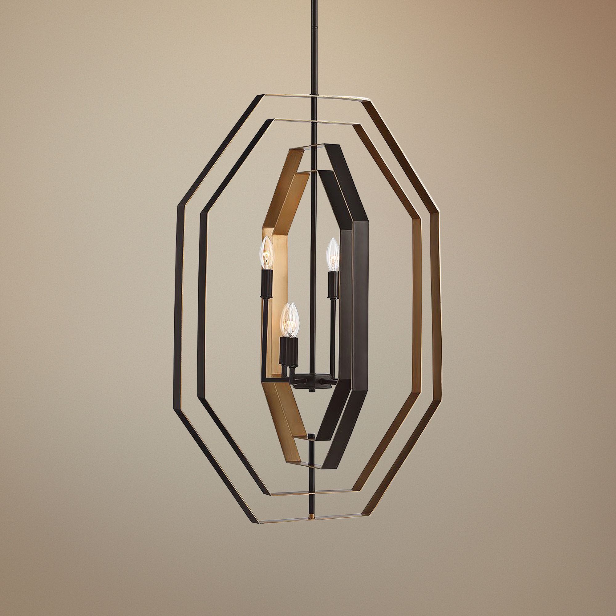 Eurofase Montcalm 14 1/4" Wide Bronze 4-Light Chandelier