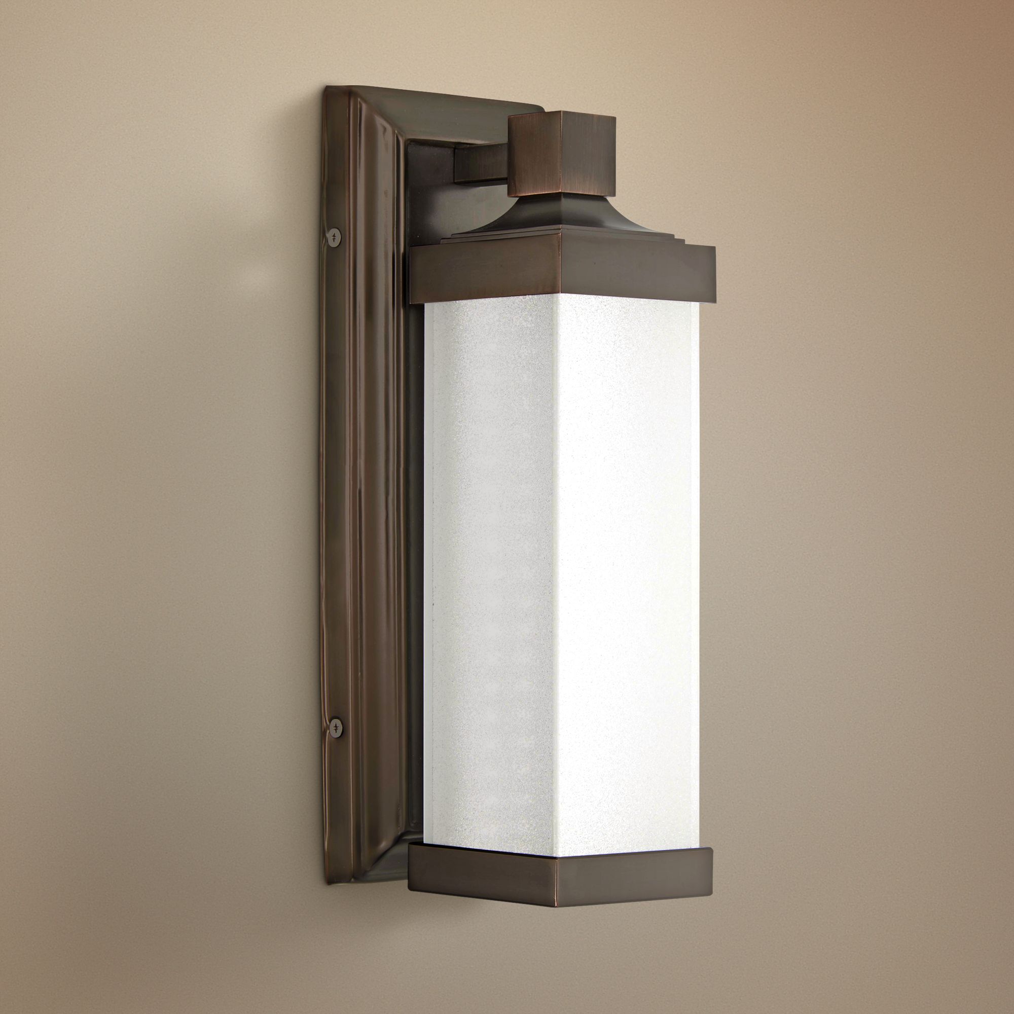Kella 13" High Harvard Court Bronze LED Wall Sconce