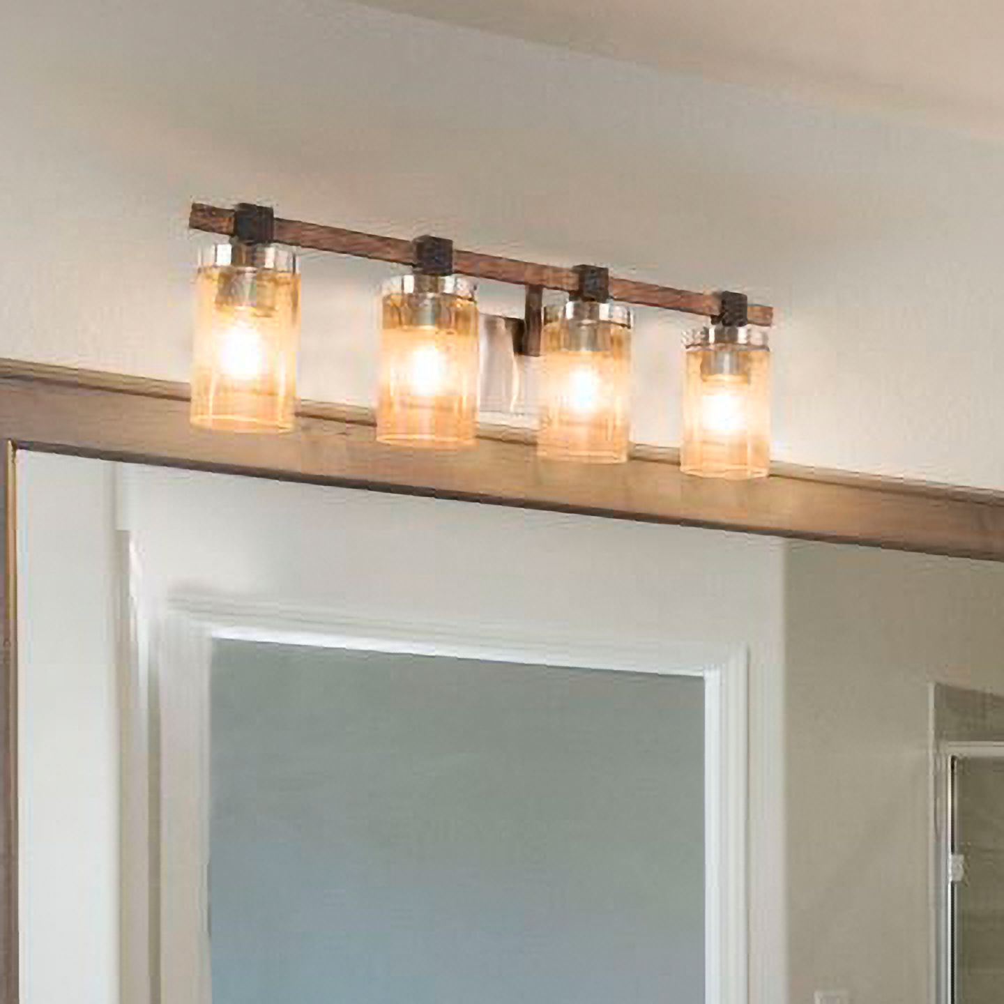 Bridlewood 31" Wide Brushed Nickel 4-Light Bath Light