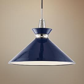 Blue Chrome Pendant Lighting Lamps Plus