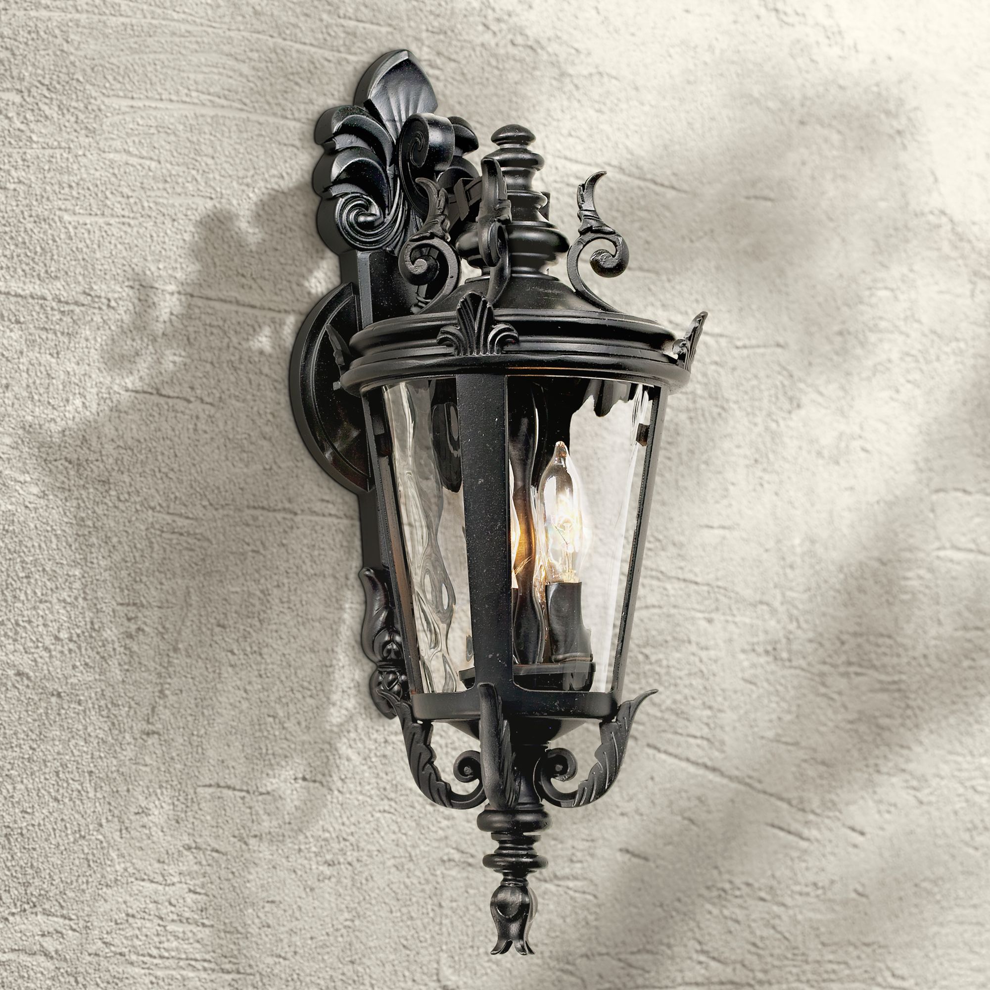 Casa Marseille 21 3/4" High Black Outdoor Wall Light