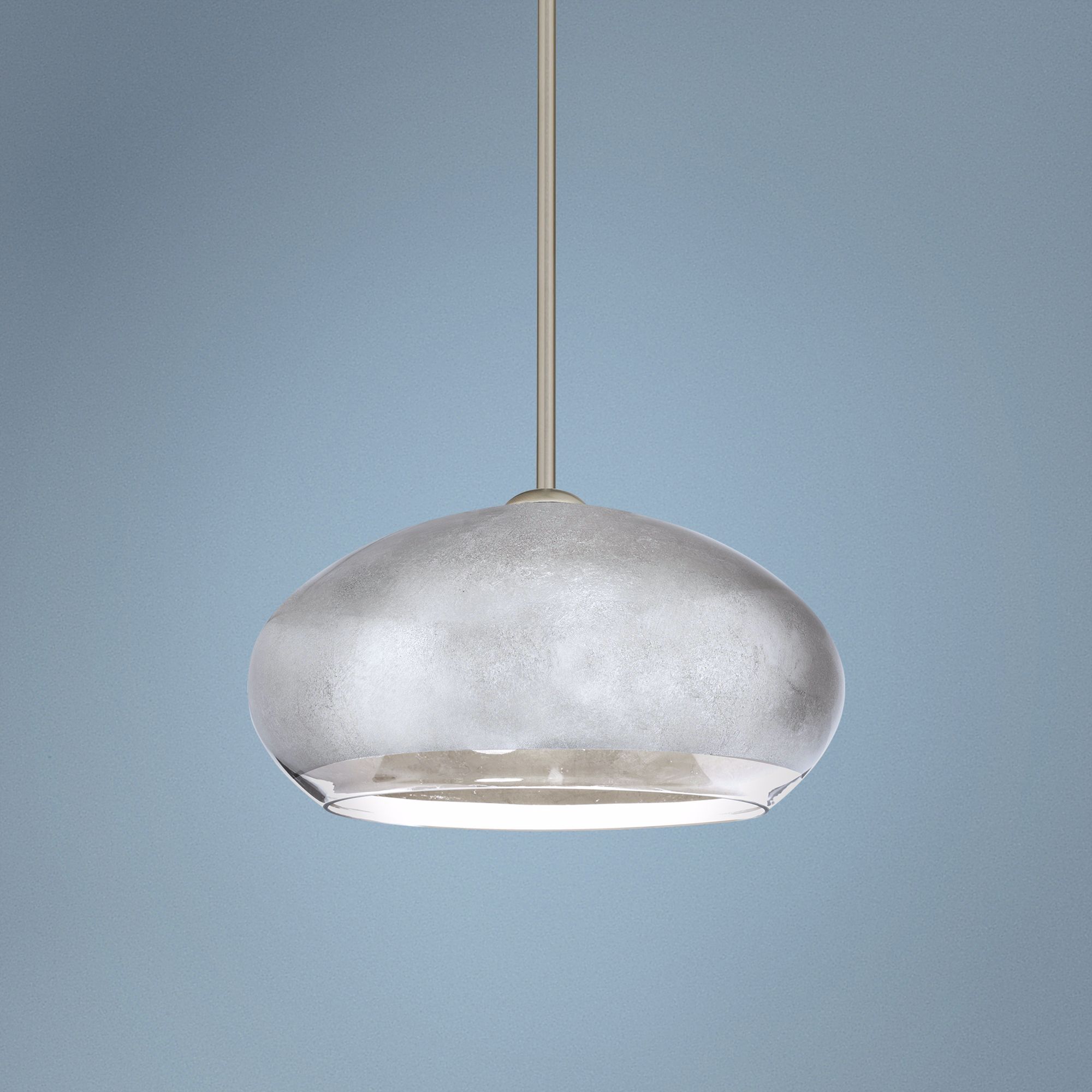 Besa Brio 13 3/4" Wide Silver Foil Pendant