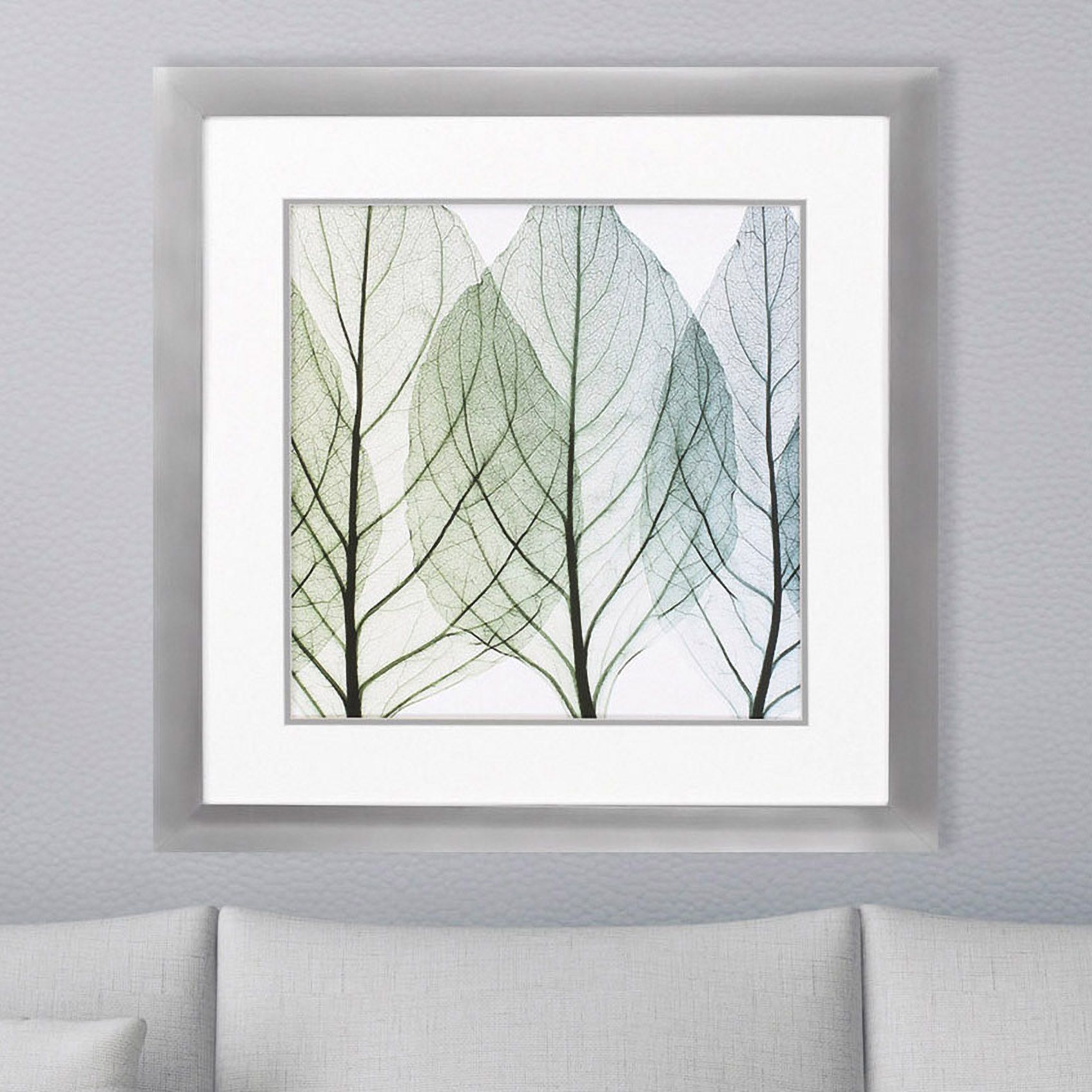Celosias Leaves II 30" Square Framed Leaf Wall Art