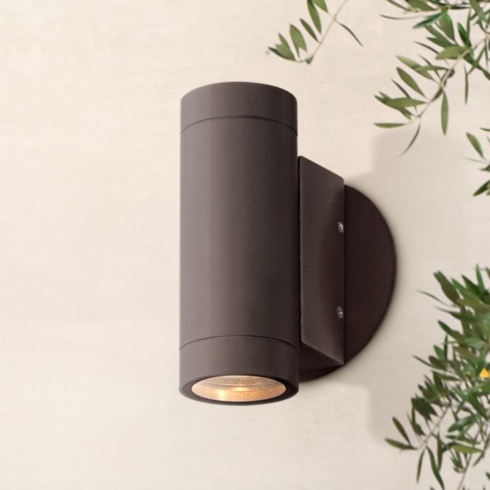 Possini Euro Design Matte Bronze Up and Down Wall Light