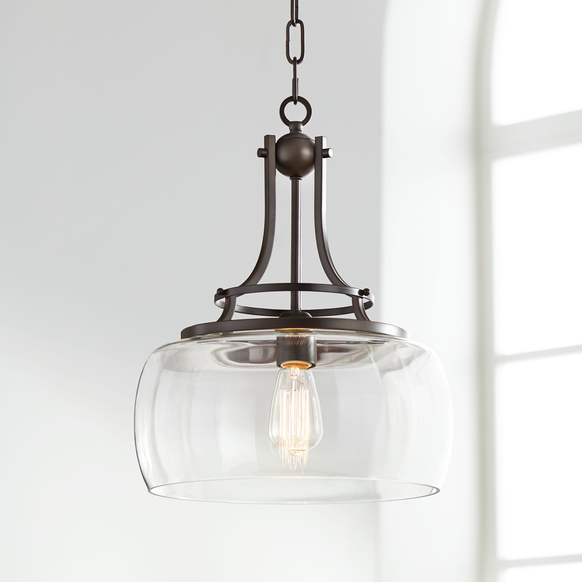 clear glass ceiling pendant