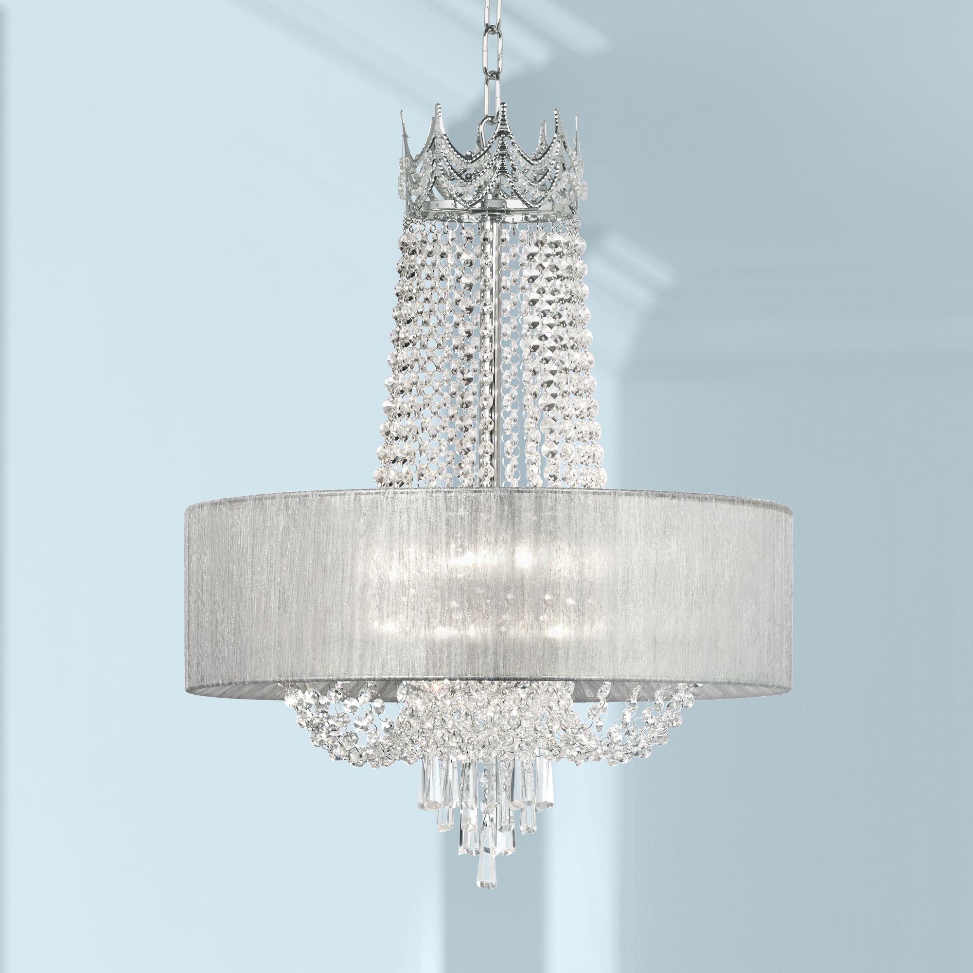 Hallie 21" Wide Clear Crystal Chandelier
