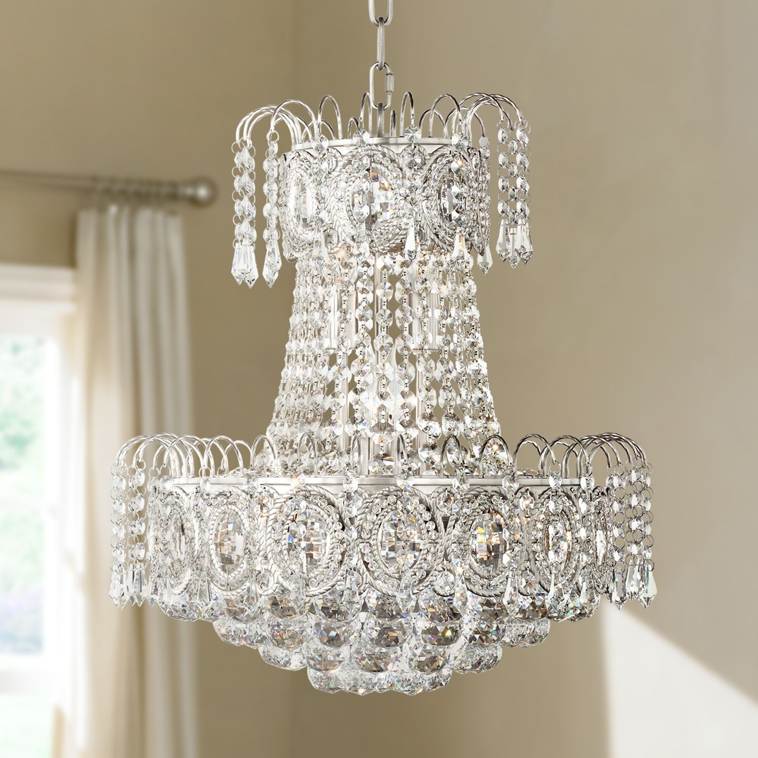 Moira 19" Wide Crystal Chandelier