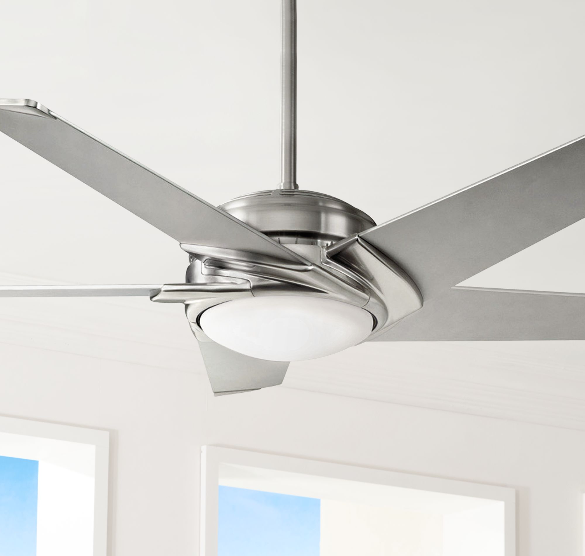 54 Casablanca Stealth Brushed Nickel Led Ceiling Fan
