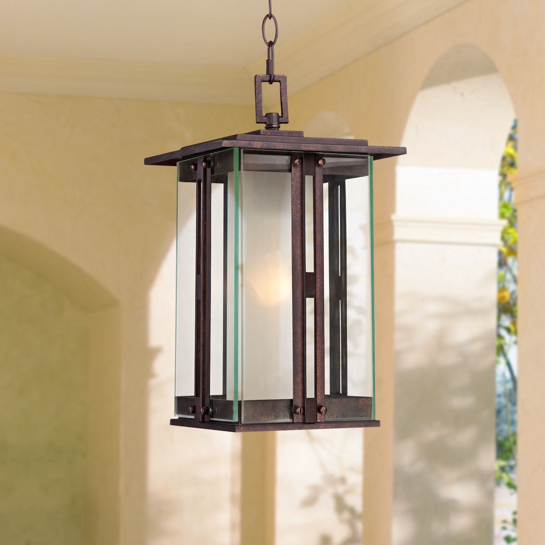 Fallbrook Collection 15 3/4"H Bronze Outdoor Hanging Light