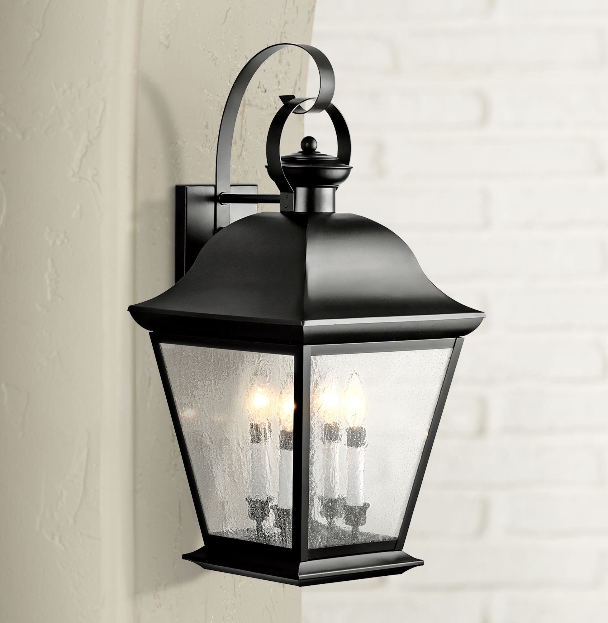 Kichler Mt. Vernon 28" High Black Outdoor Wall Light