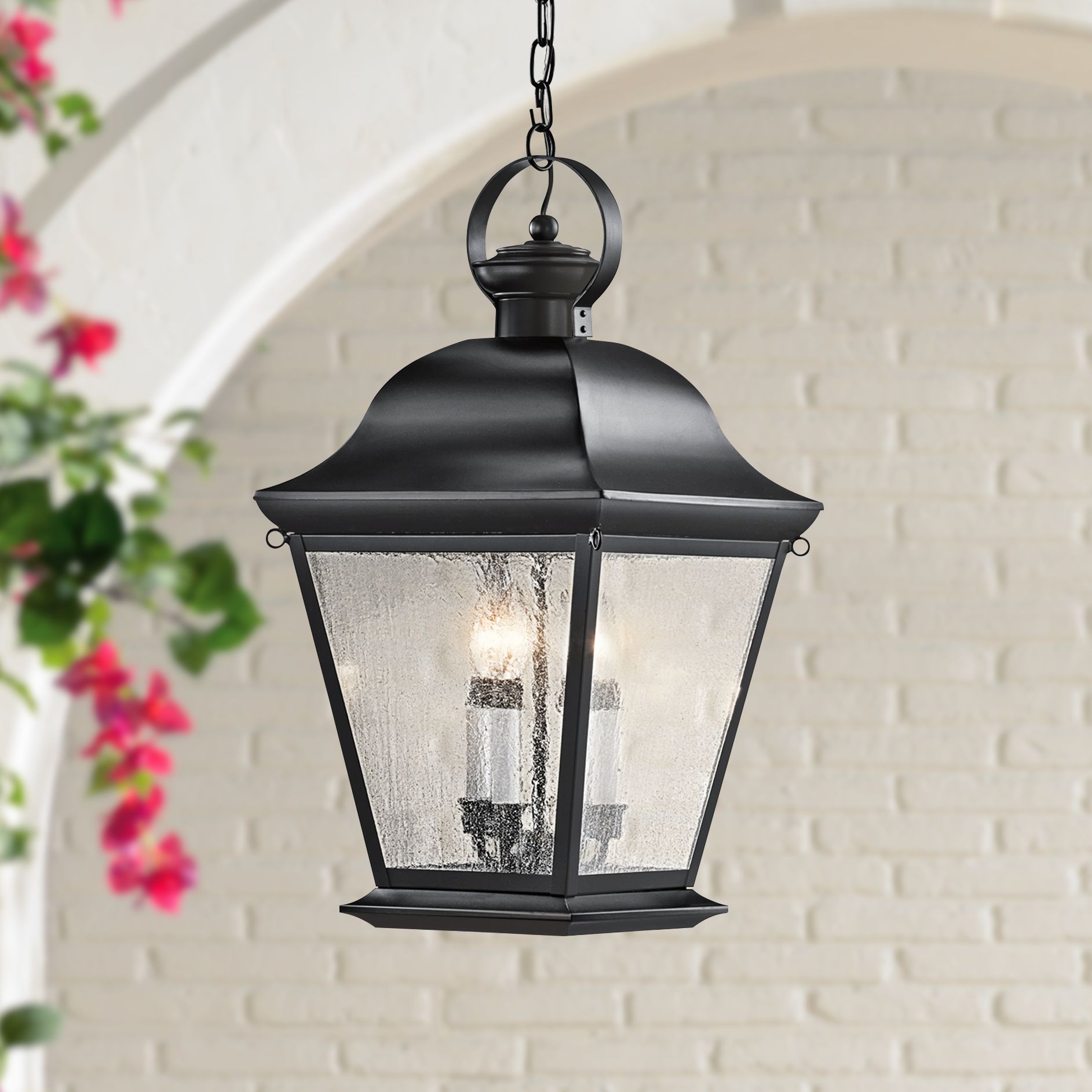 Kichler Mt. Vernon 26" High Black Outdoor Hanging Light