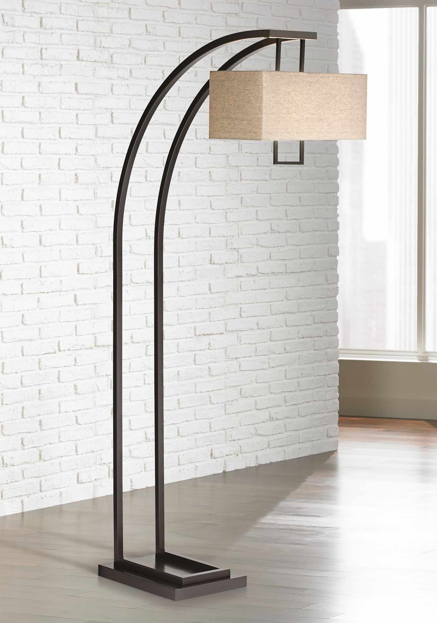 Aiden Place Oil-Rubbed Bronze Arc Floor Lamp