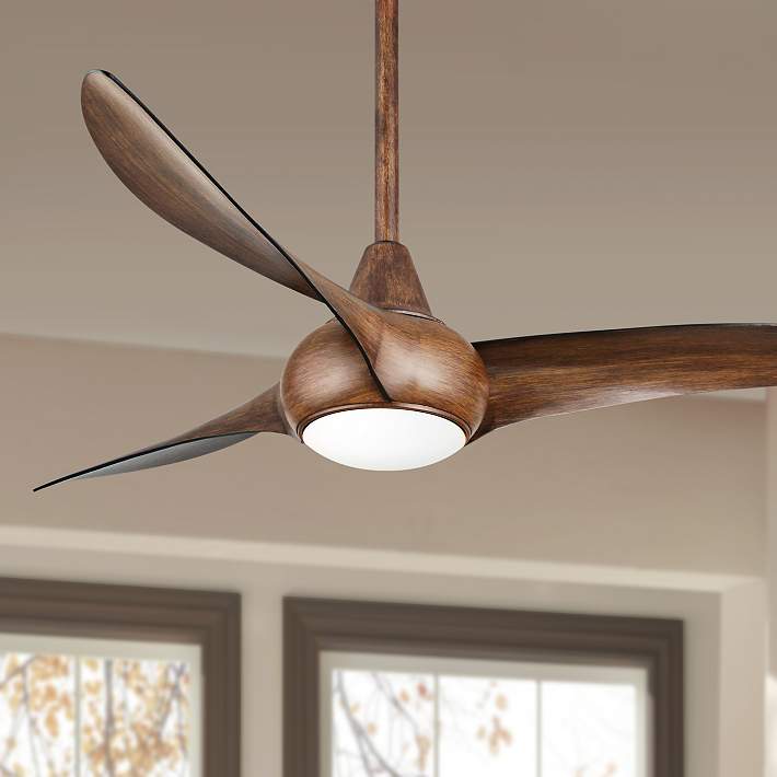 52 Minka Aire Light Wave Distressed Koa Ceiling Fan 4n706 Lamps Plus - Modern Wood Ceiling Fans With Light
