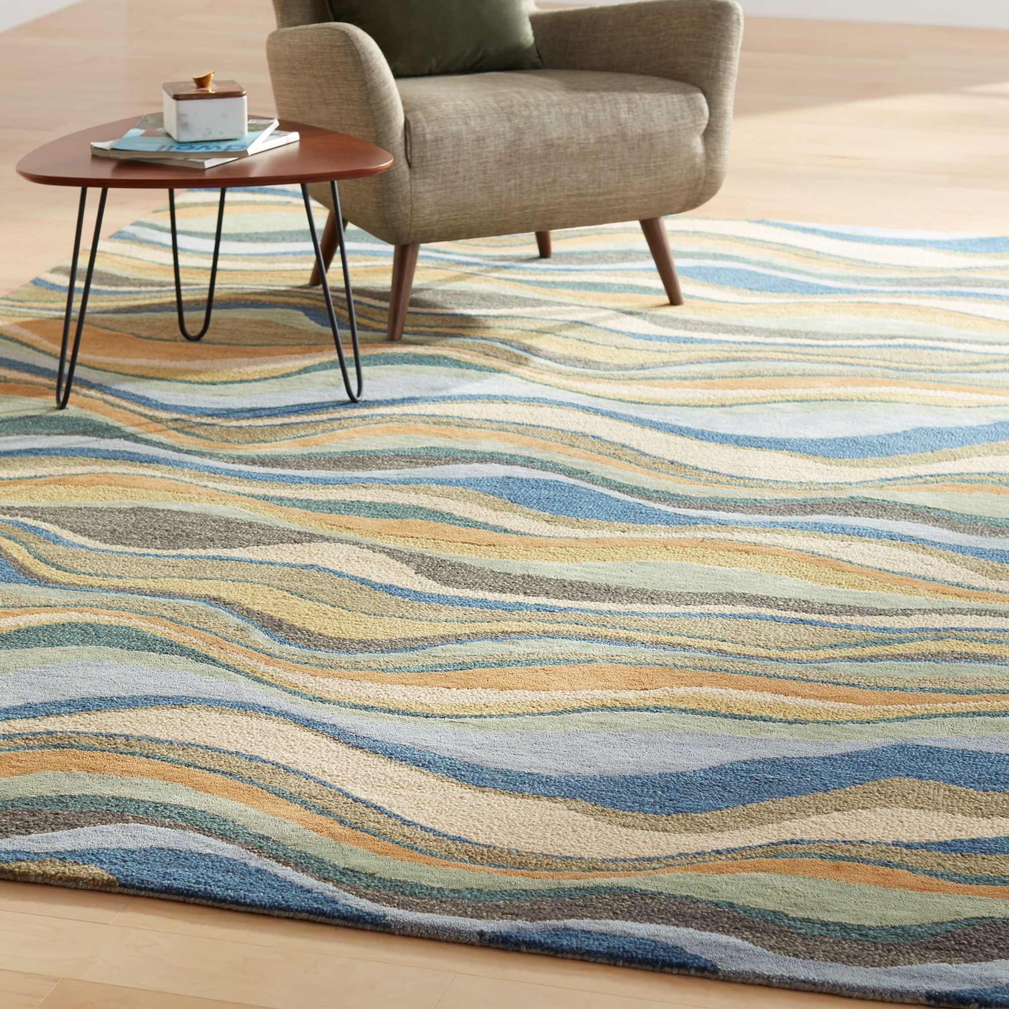 Kaleen Casual 5050-17 Alder Blue Wool Area Rug