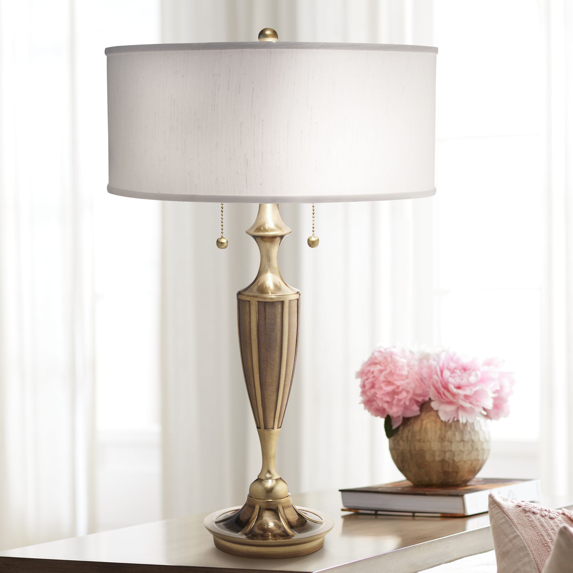 Stiffel Burnished Brass Deco Days Table Lamp