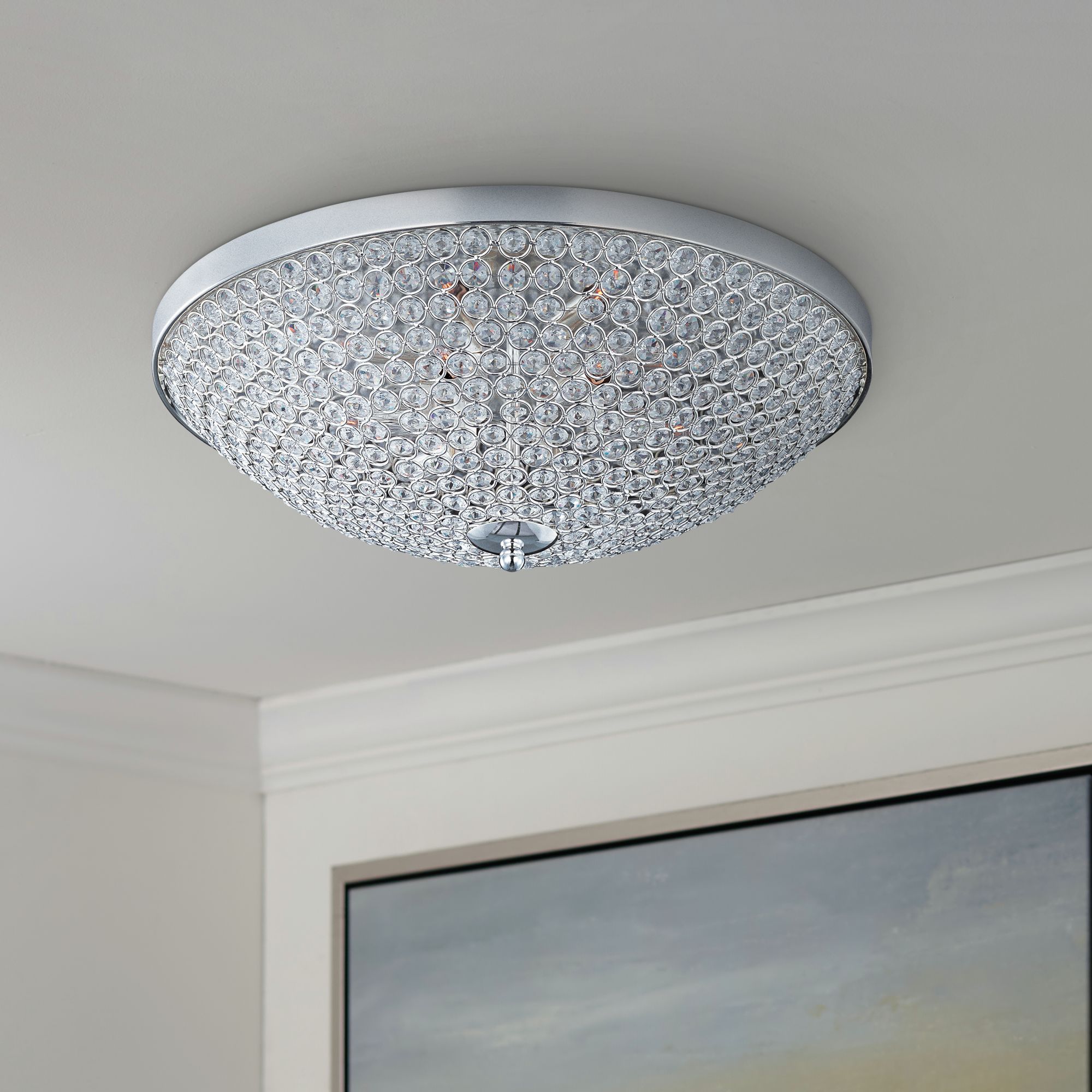 Maxim Glimmer 22" Wide Silver Ceiling Light 4V900 Lamps Plus