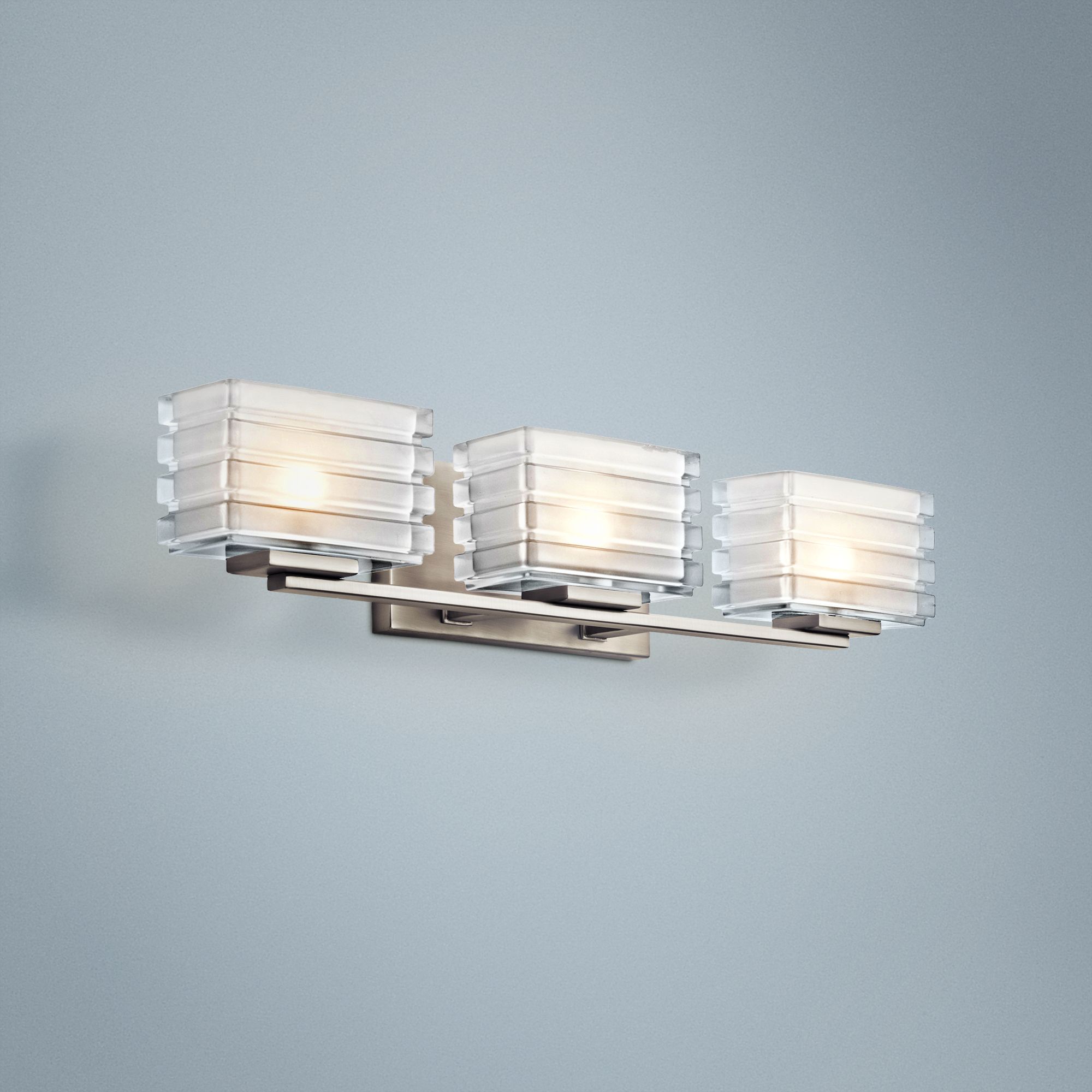 Kichler Bazely 24" Wide High Mitered Glass Bath Light