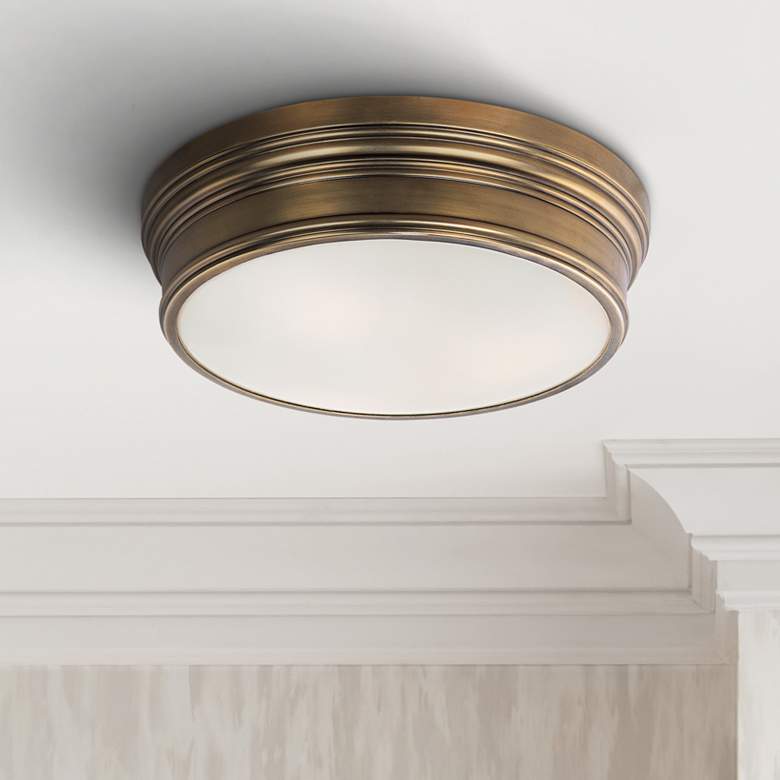 Image 1 Maxim Fairmont 16" Wide Aged Brass Ceiling Light