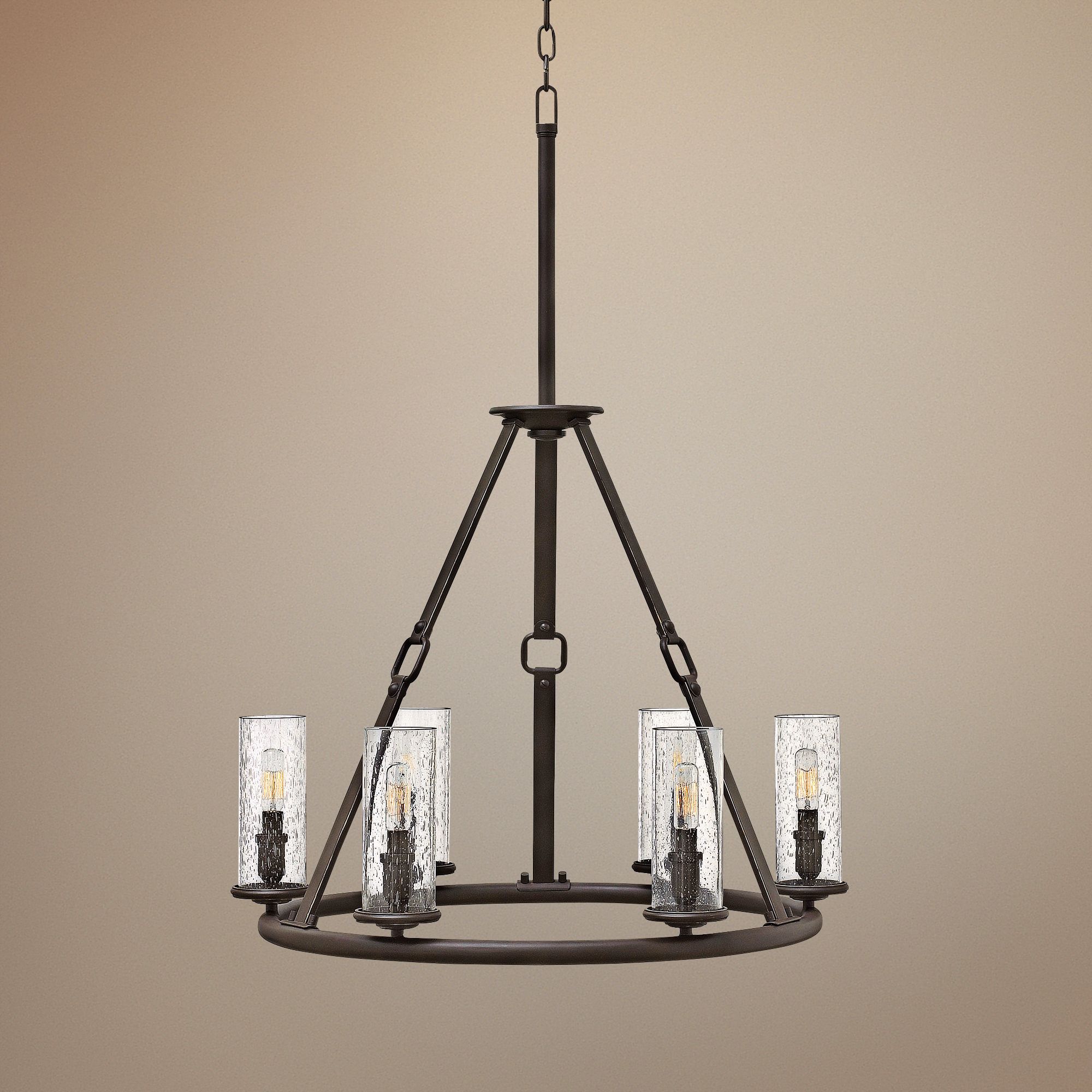 Dakota 26 1/2" Wide Oil-Rubbed Bronze Wagon Wheel Chandelier