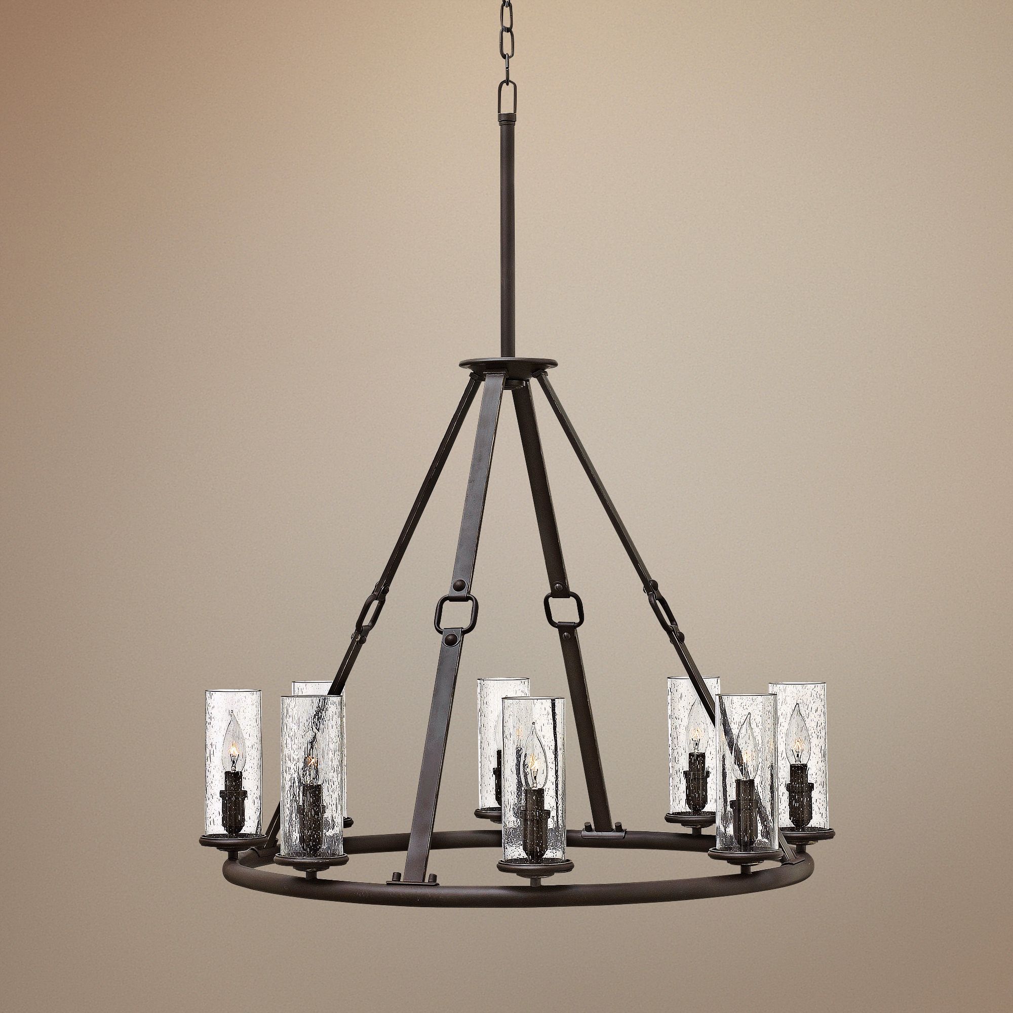 Dakota 31 1/2" Wide Oil-Rubbed Bronze Wagon Wheel Chandelier