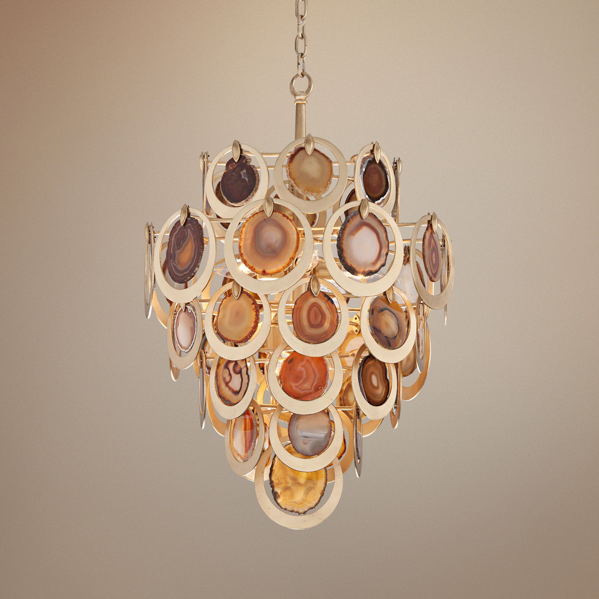 Corbett Rockstar Collection 19 1/4" Wide Gold Leaf Pendant