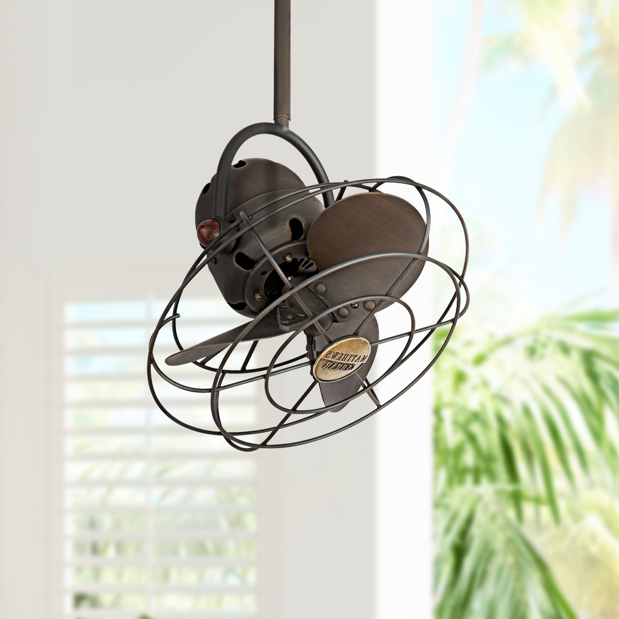 13 Matthews Bianca Direcional Bronze Ceiling Fan