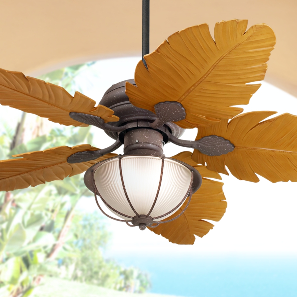 52" Casa Vieja Tropical Leaf Ceiling Fan   #53438 24486 24976
