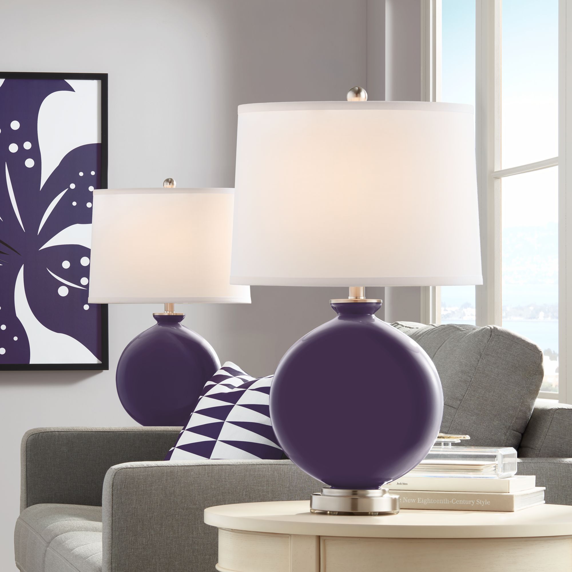 plum bedside lamps