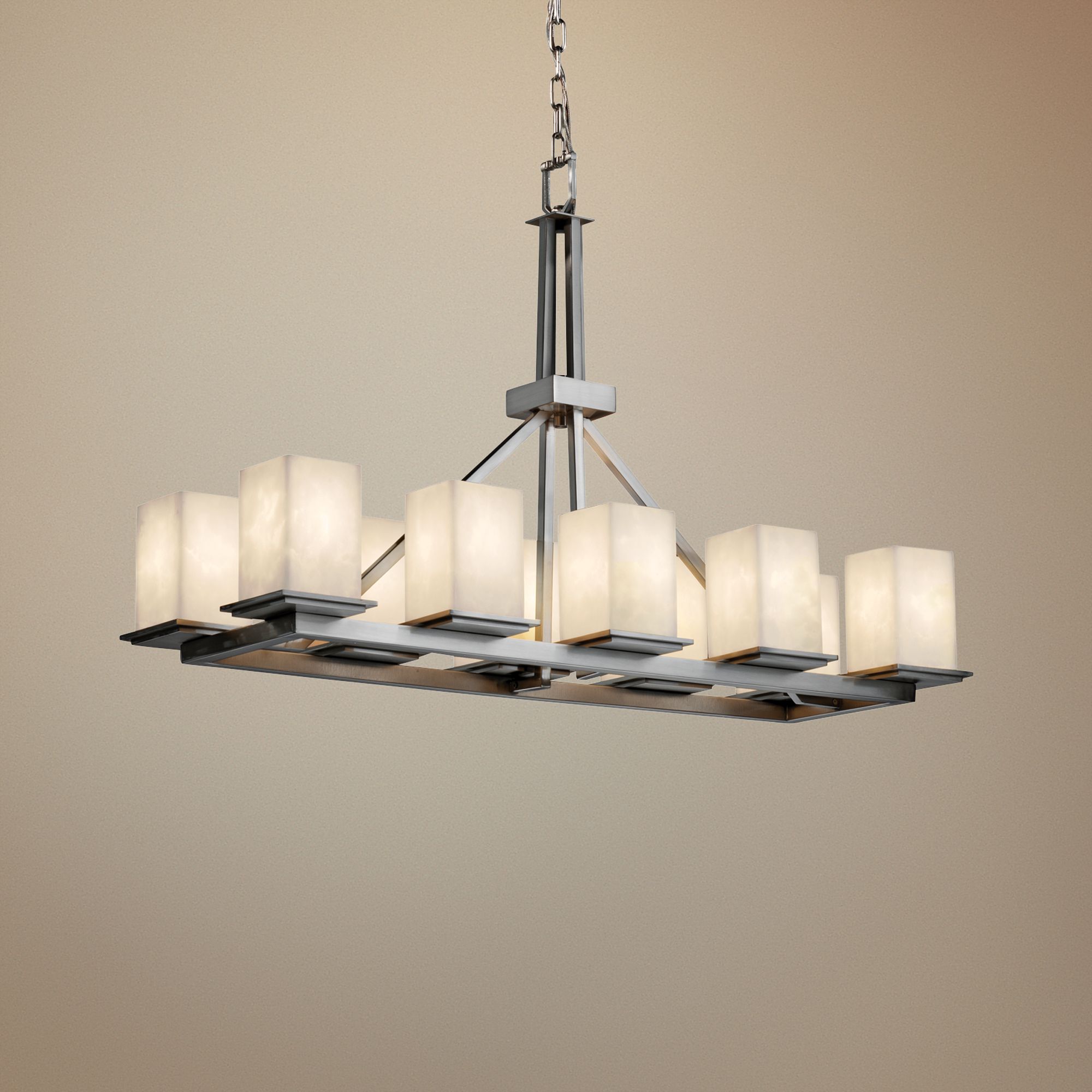 Clouds Montana 42"W Nickel Kitchen Island Light Chandelier