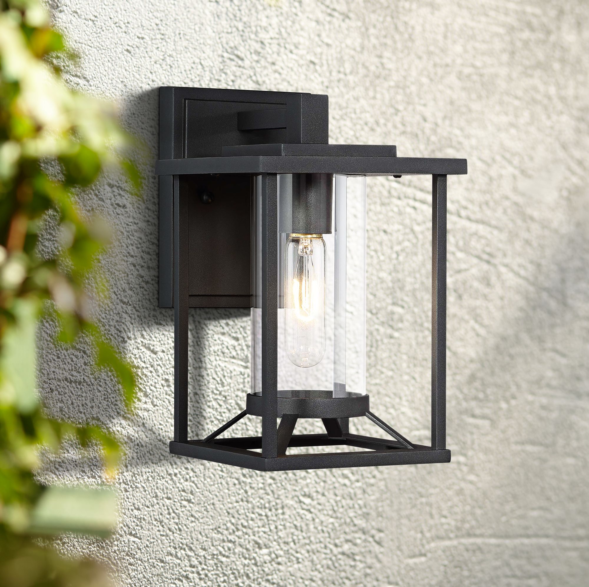 Trescott 11 1/2" High Black Outdoor Wall Light