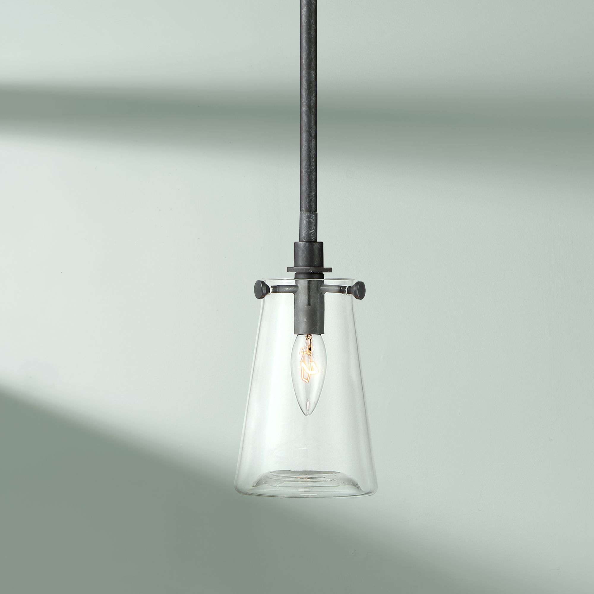 Possini Euro Madyson 5" Wide Weathered Zinc Mini Pendant