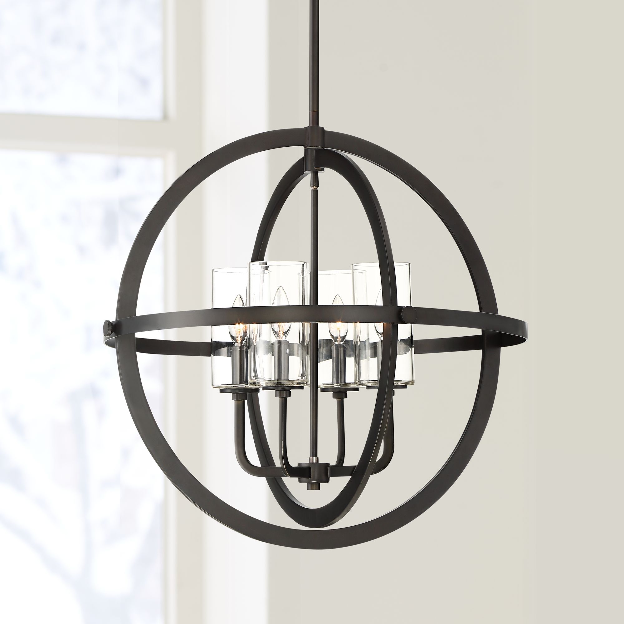 Del Mar 26 1/4" Wide Bronze 4-Light Orb Pendant