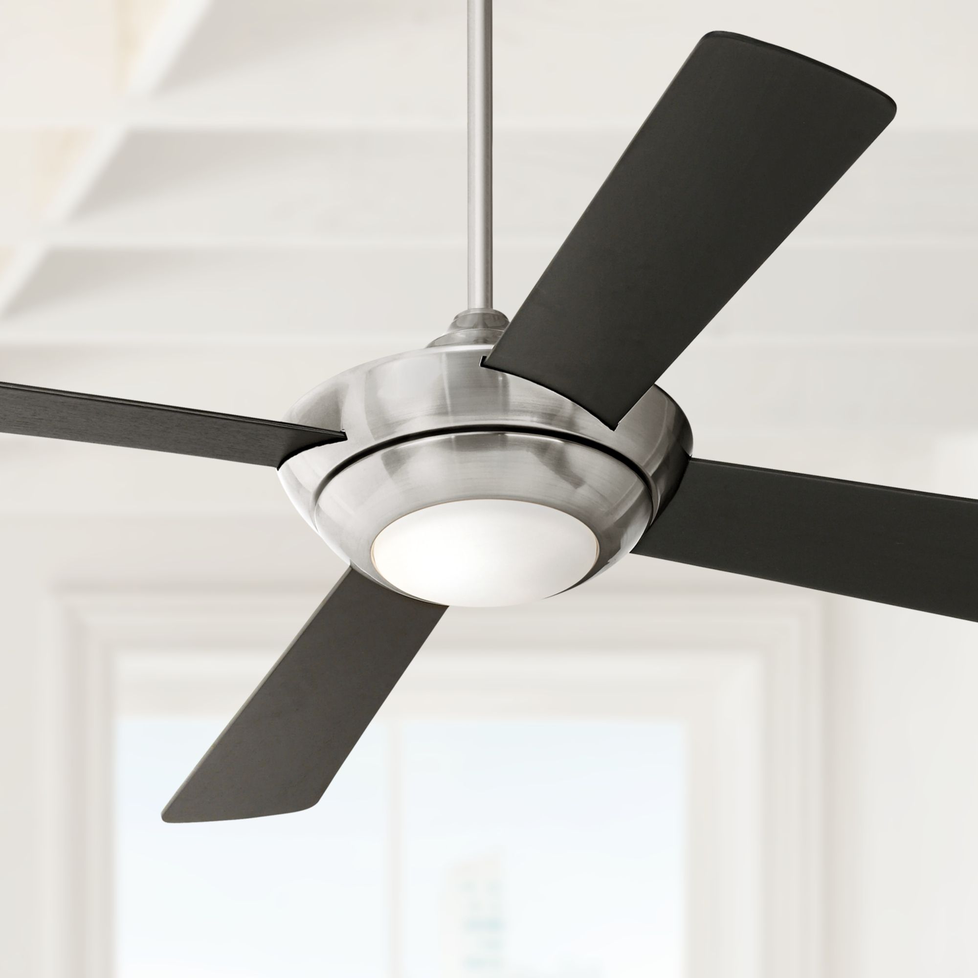52" Casa Vieja Debute Brushed Nickel LED Ceiling Fan