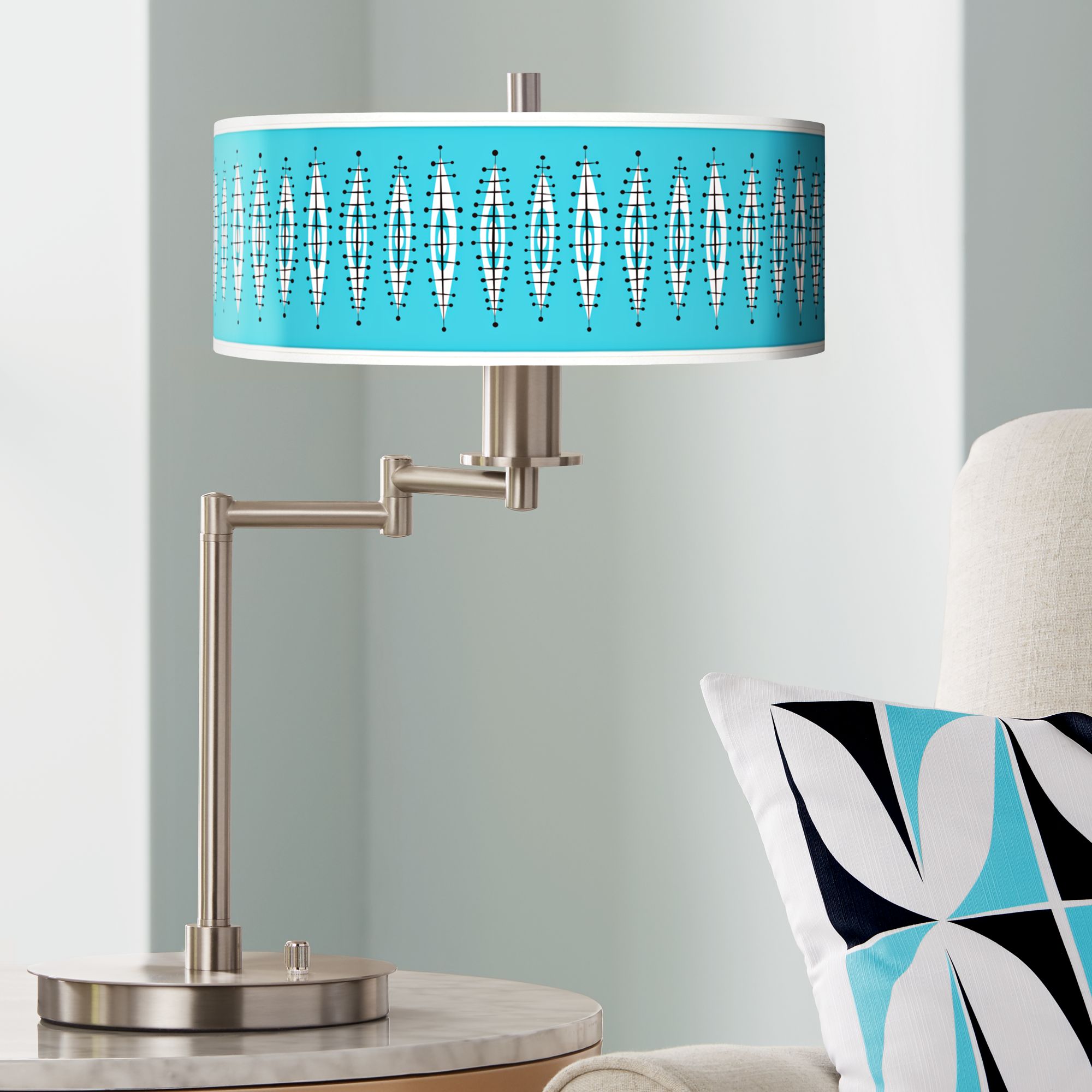 Vibraphonic Bounce Giclee CFL Swing Arm Desk Lamp