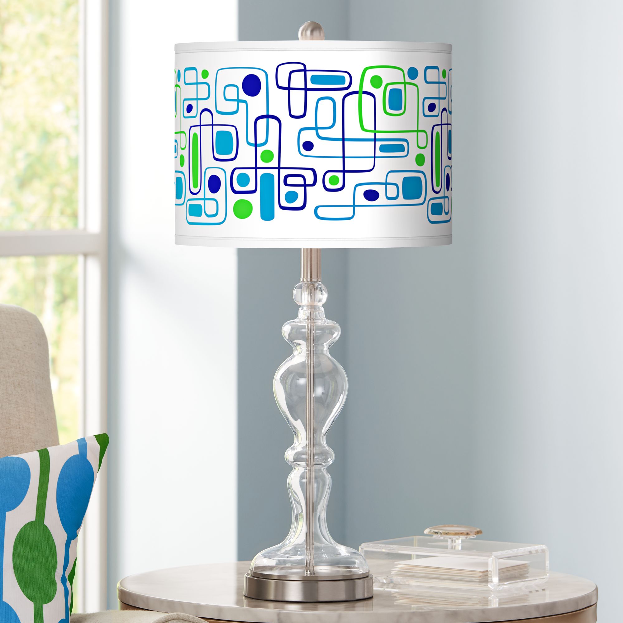 Racktrack Giclee Apothecary Clear Glass Table Lamp