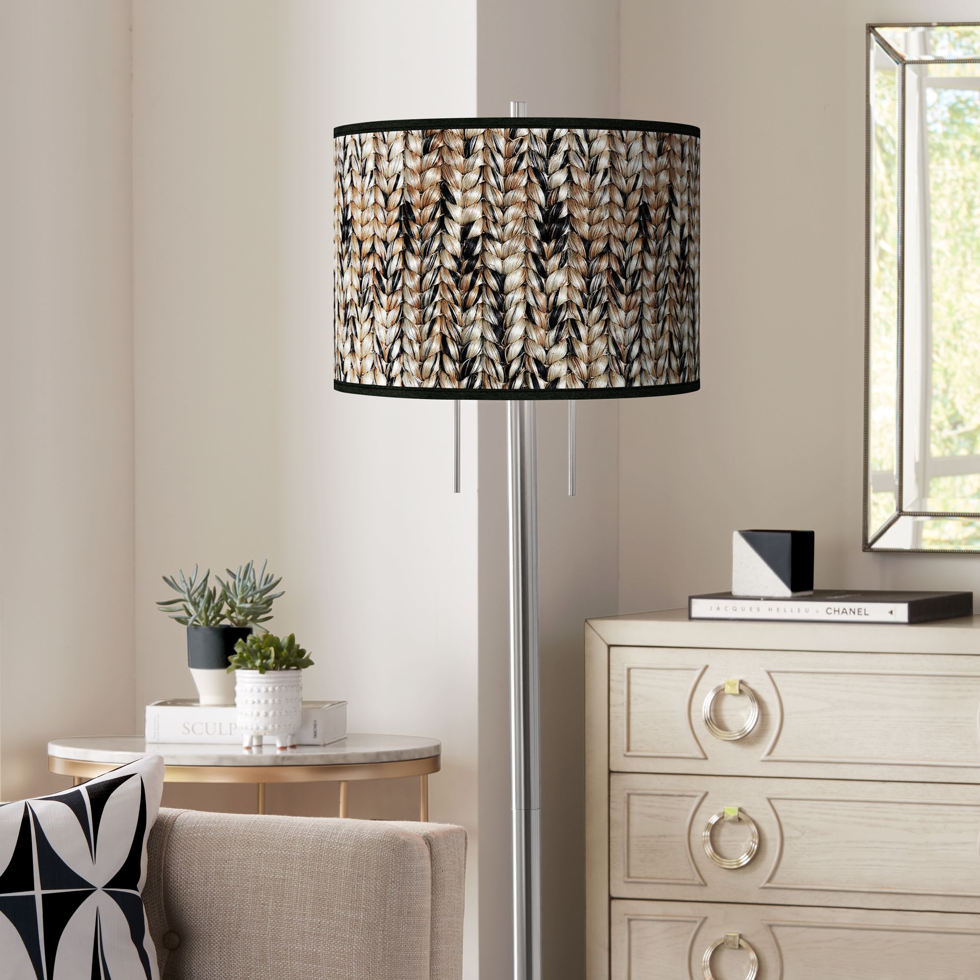 jute floor lamp