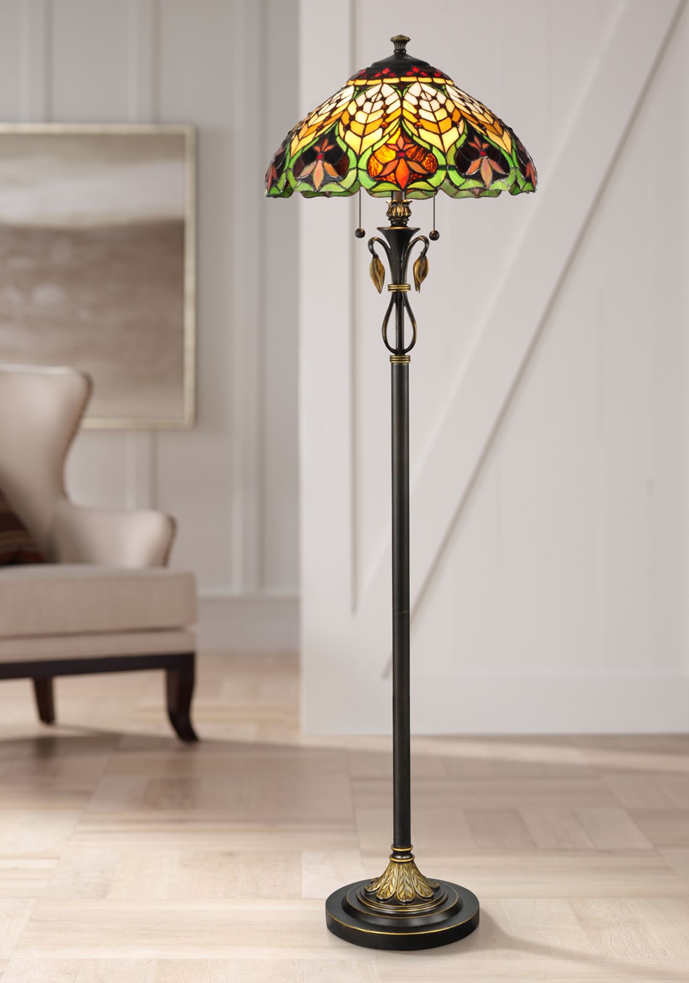 lime green floor lamp