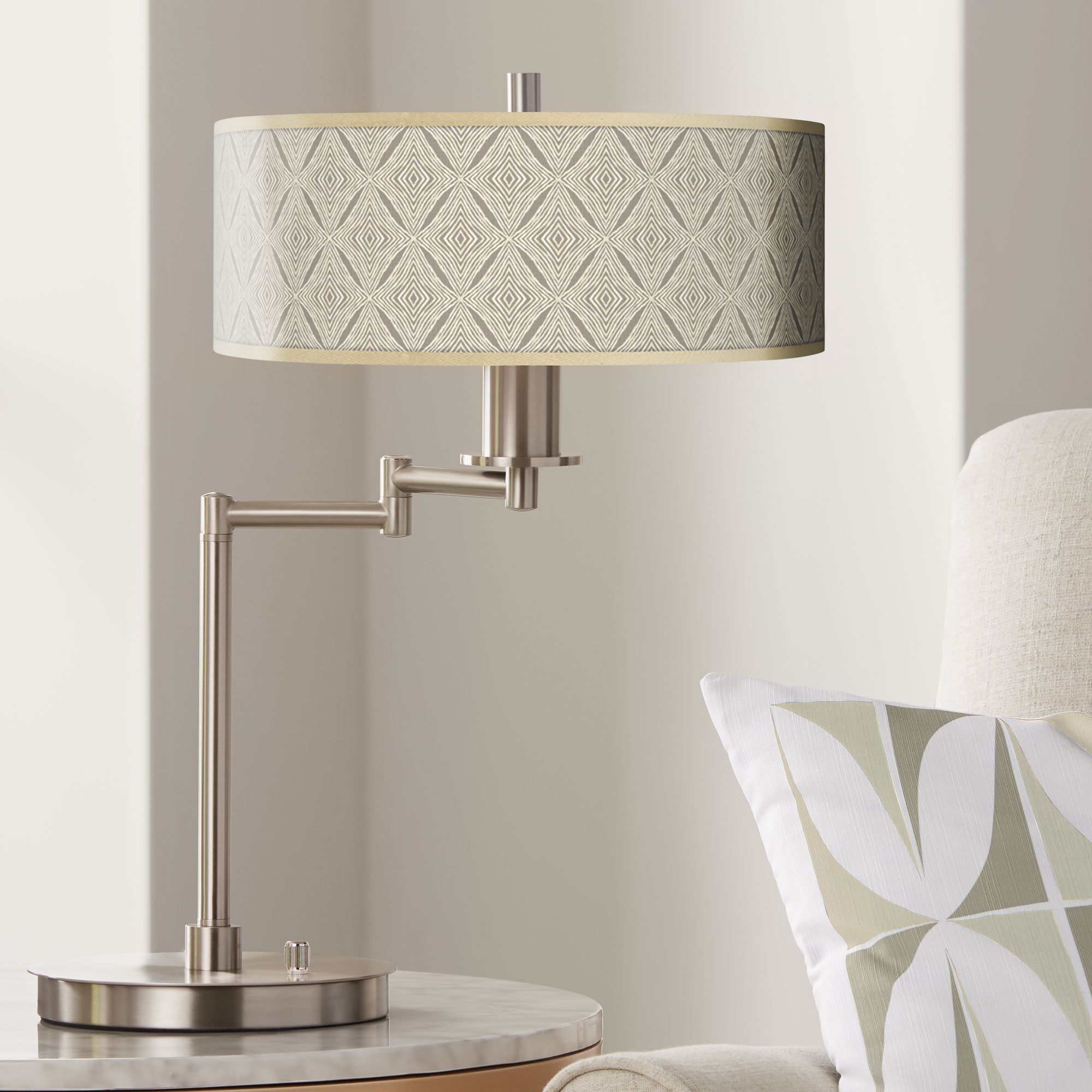 Moroccan Diamonds Giclee Swing Arm LED Desk Lamp