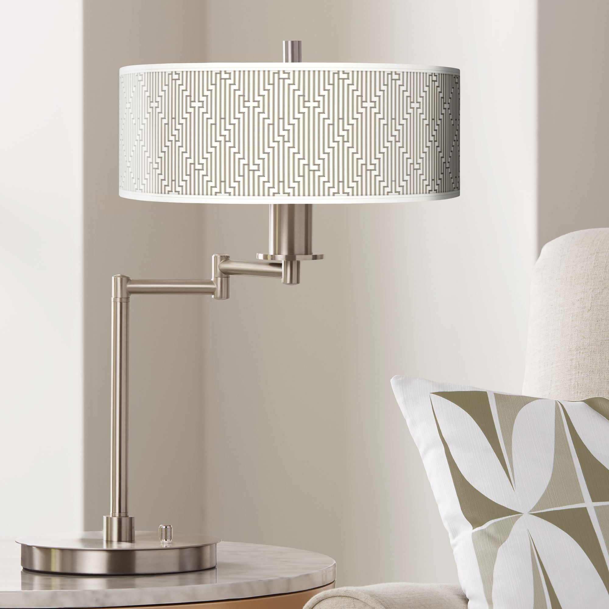 Diamond Maze Giclee Swing Arm LED Desk Lamp